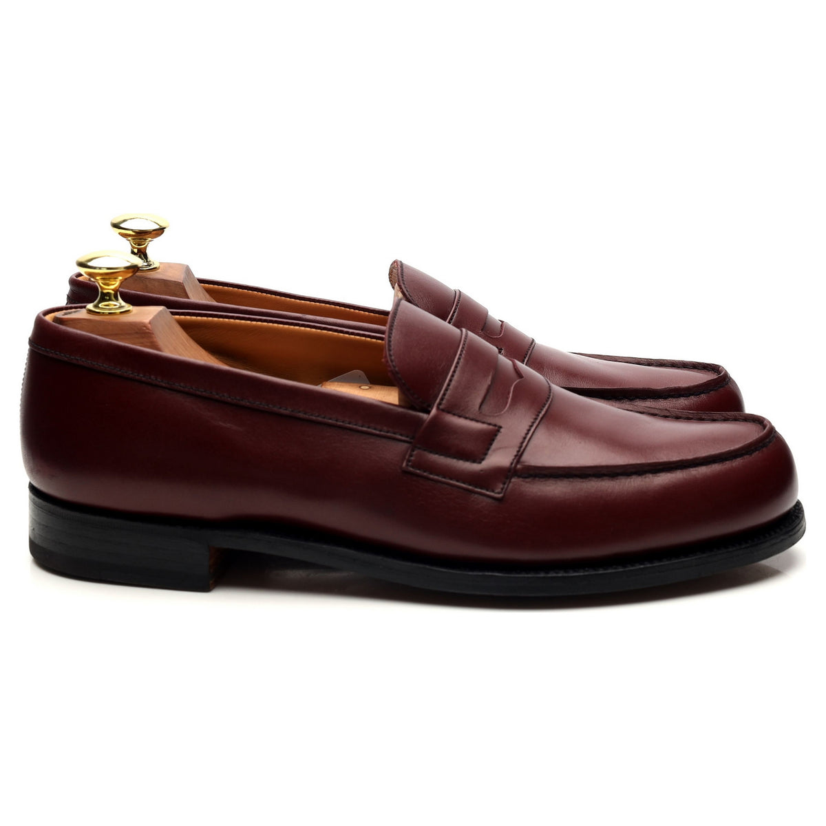 &#39;180 Mocassin&#39; Burgundy Leather Loafers 7.5 D UK 8.5