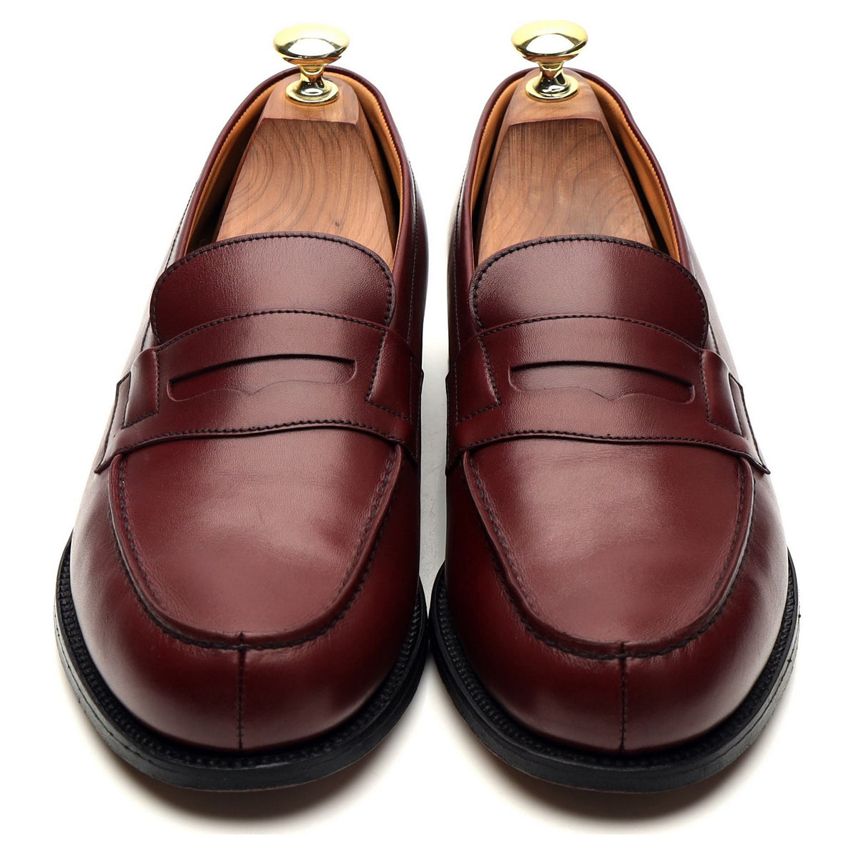 &#39;180 Mocassin&#39; Burgundy Leather Loafers 7.5 D UK 8.5