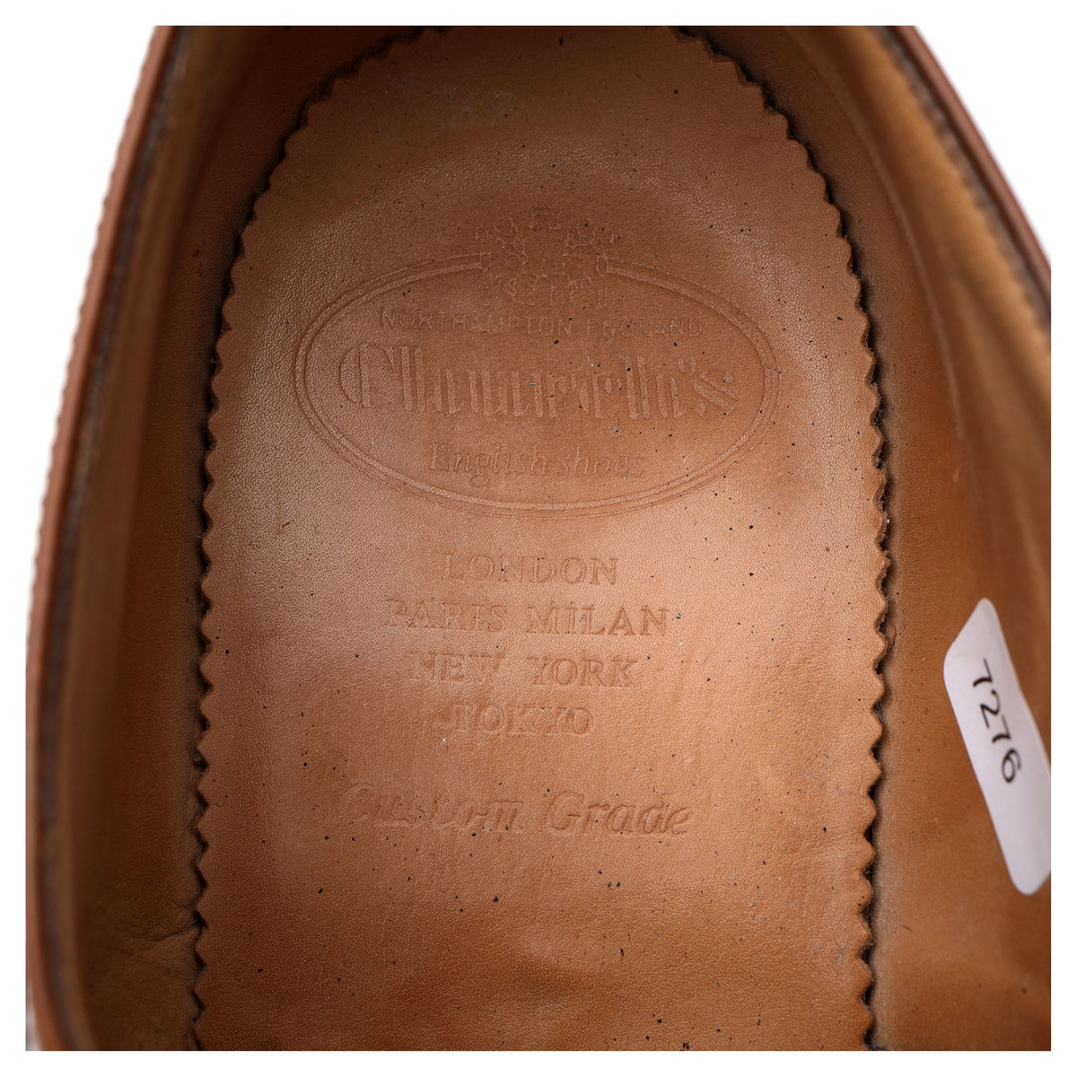 &#39;Plowden&#39; Tan Brown Leather Derby Brogues UK 10.5 G