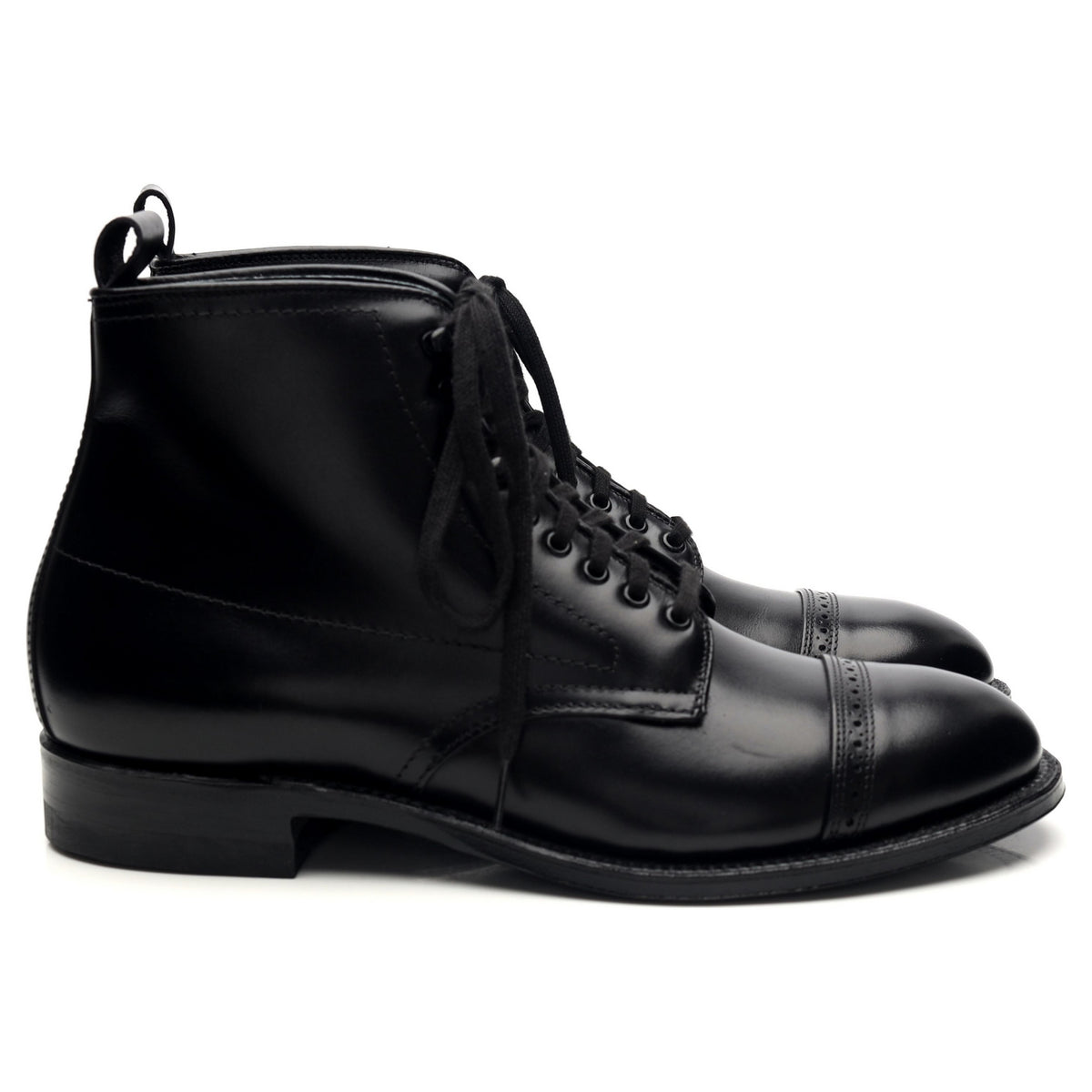 &#39;41927H&#39; Black Leather Boots UK 7 US 7.5 D