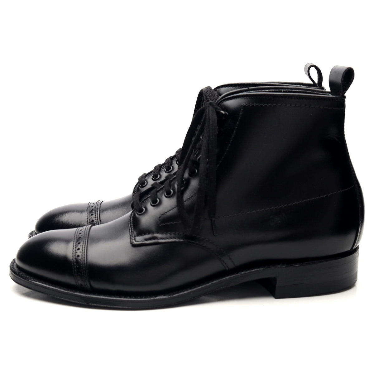 &#39;41927H&#39; Black Leather Boots UK 7 US 7.5 D