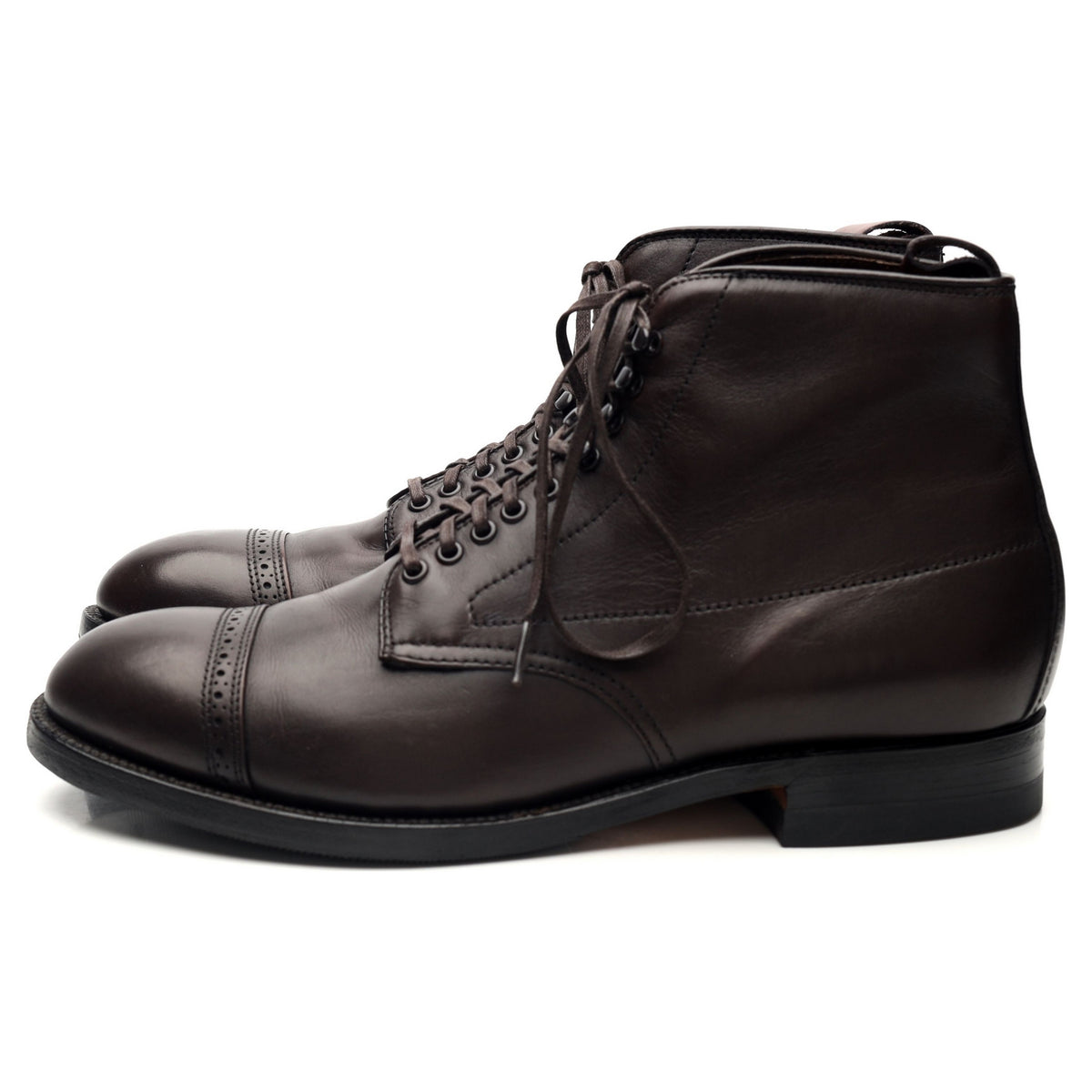 &#39;41921H&#39; Dark Brown Leather Boots UK 7 US 7.5 D