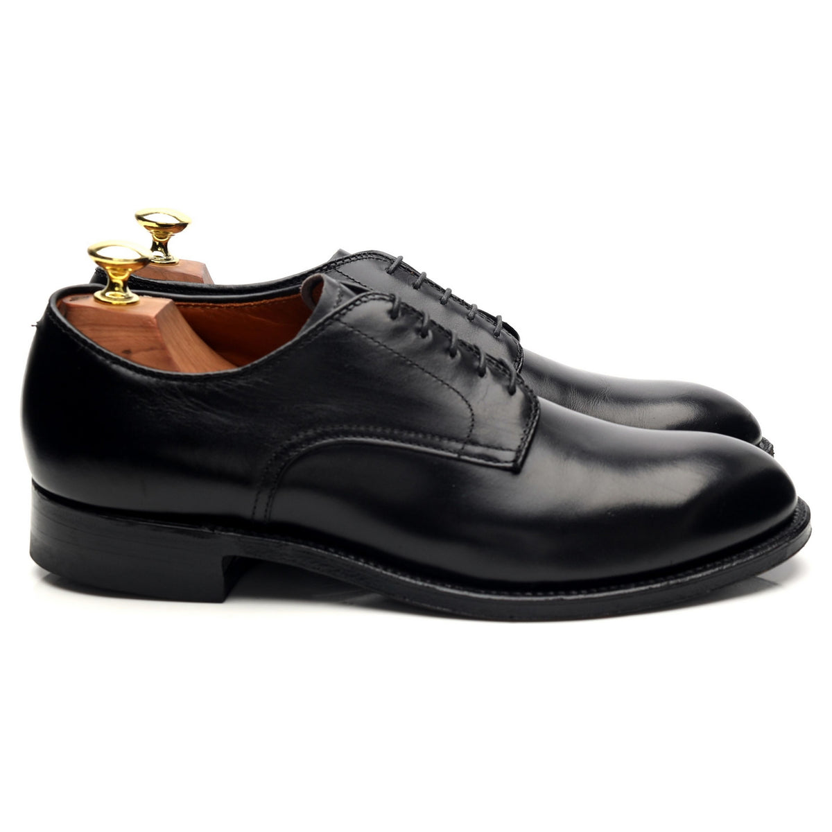 &#39;53517&#39; Black Leather Derby UK 7 US 7.5 D