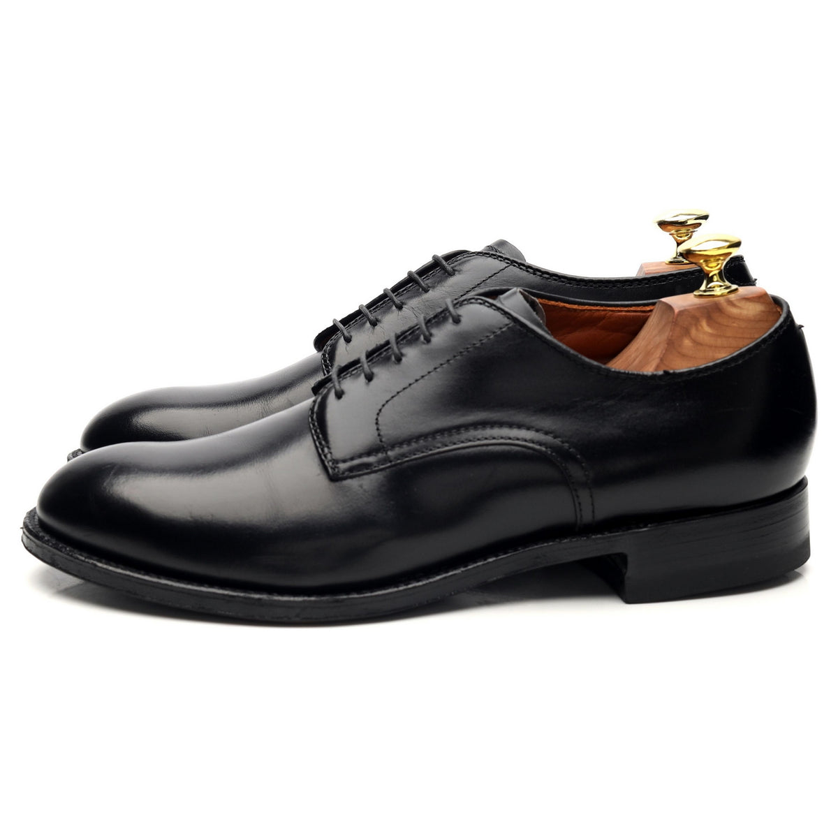 &#39;53517&#39; Black Leather Derby UK 7 US 7.5 D