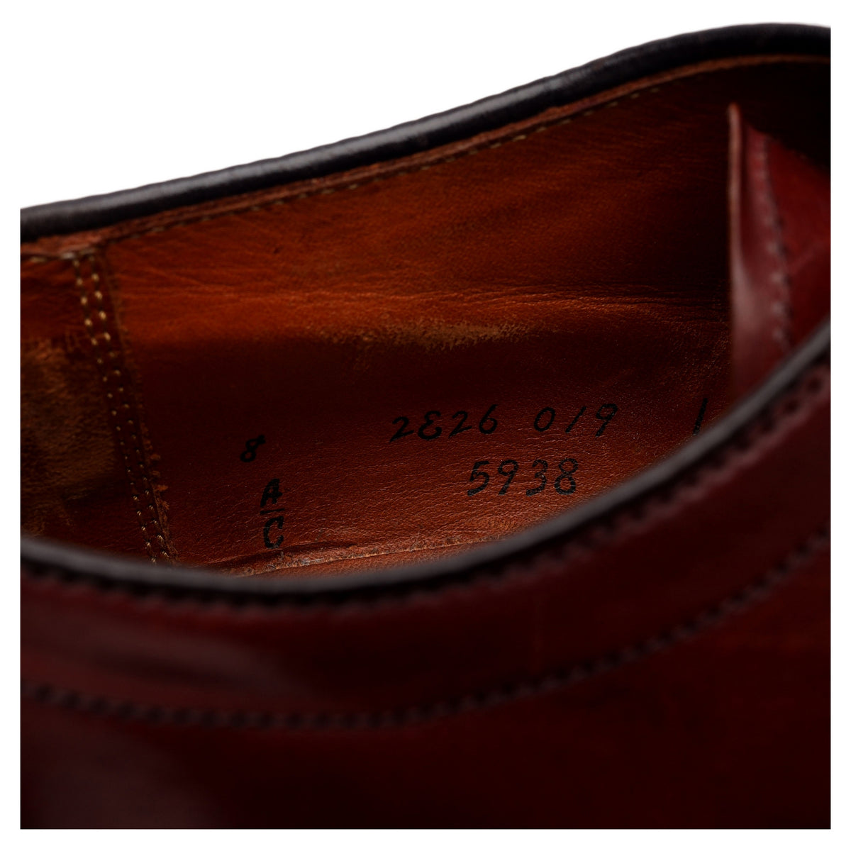 &#39;5938&#39; Burgundy Cordovan Leather Derby UK 7 US 8 C