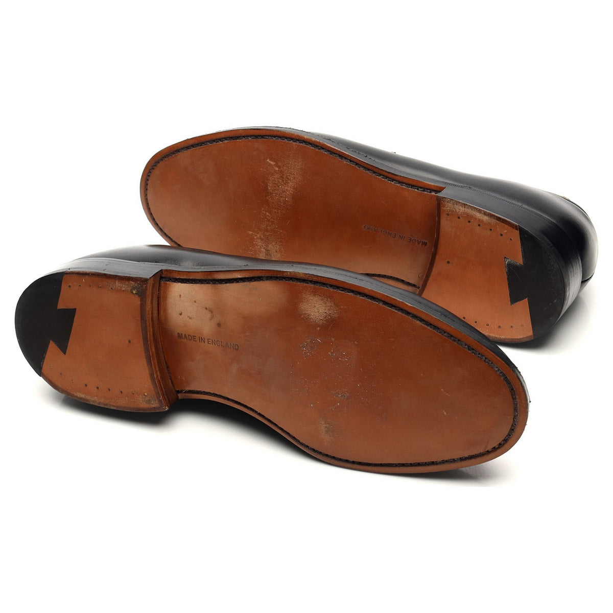 &#39;Harvard&#39; Black Leather Loafers UK 6