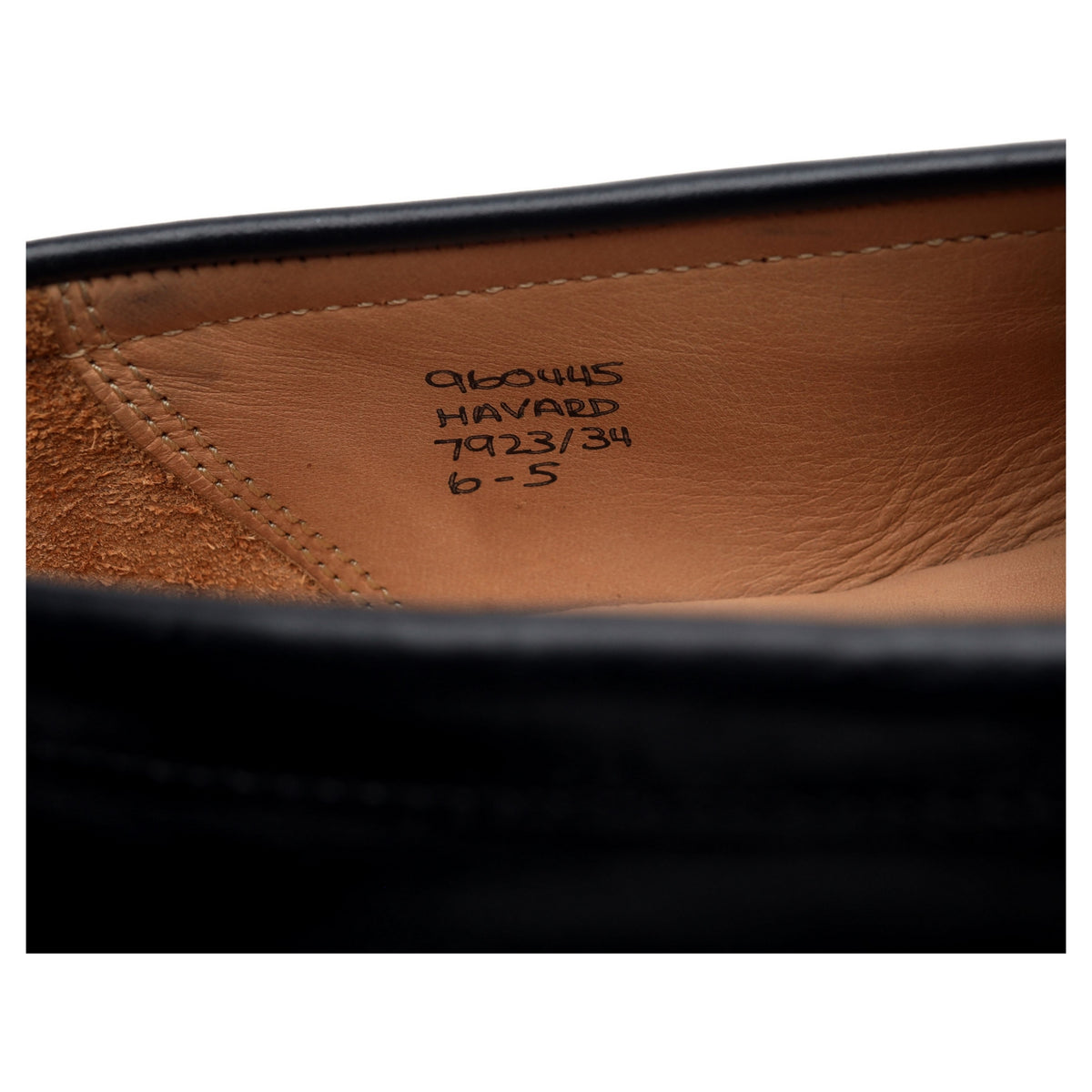 &#39;Harvard&#39; Black Leather Loafers UK 6