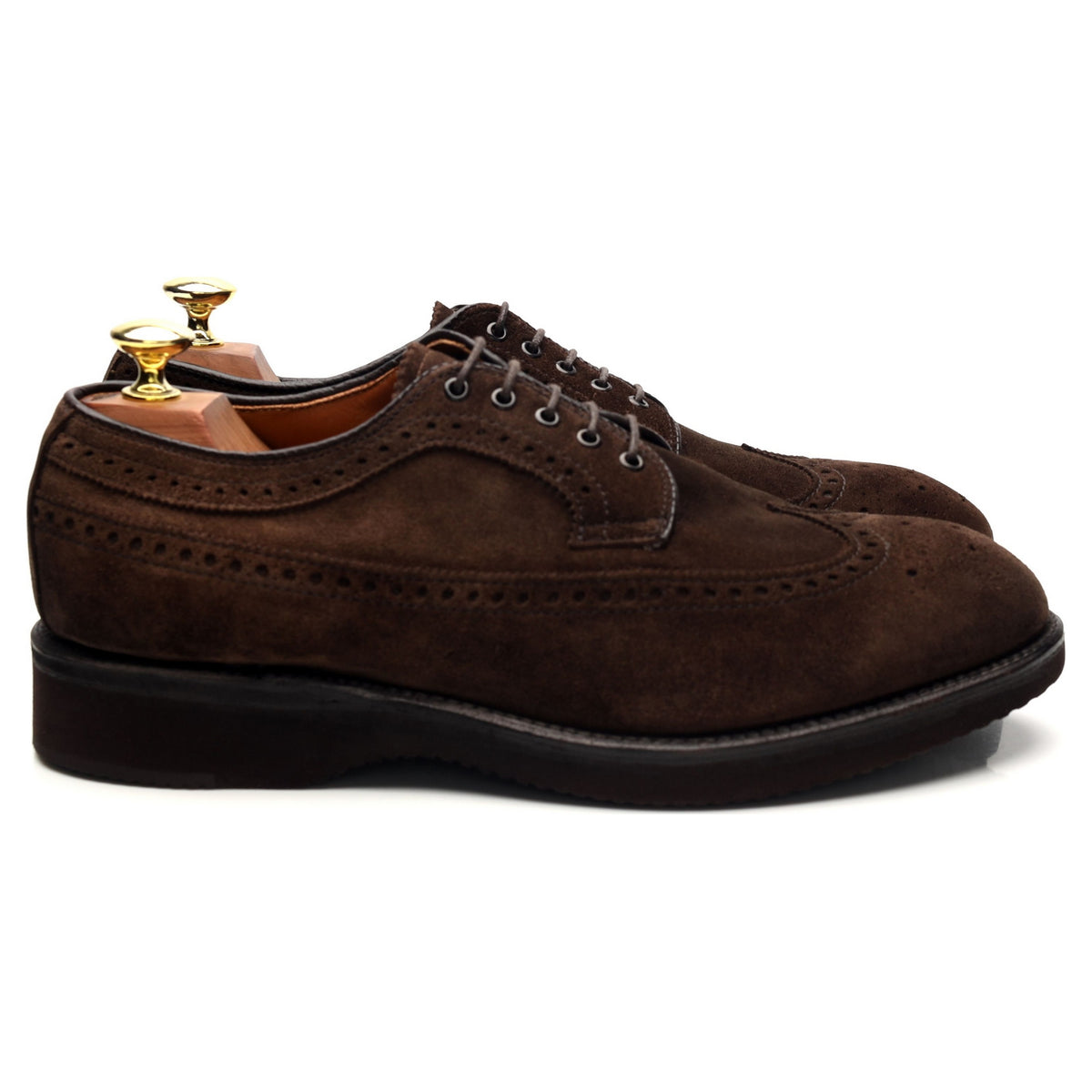 &#39;58802&#39; Dark Brown Suede Derby Brogues UK 7 US 7.5 D