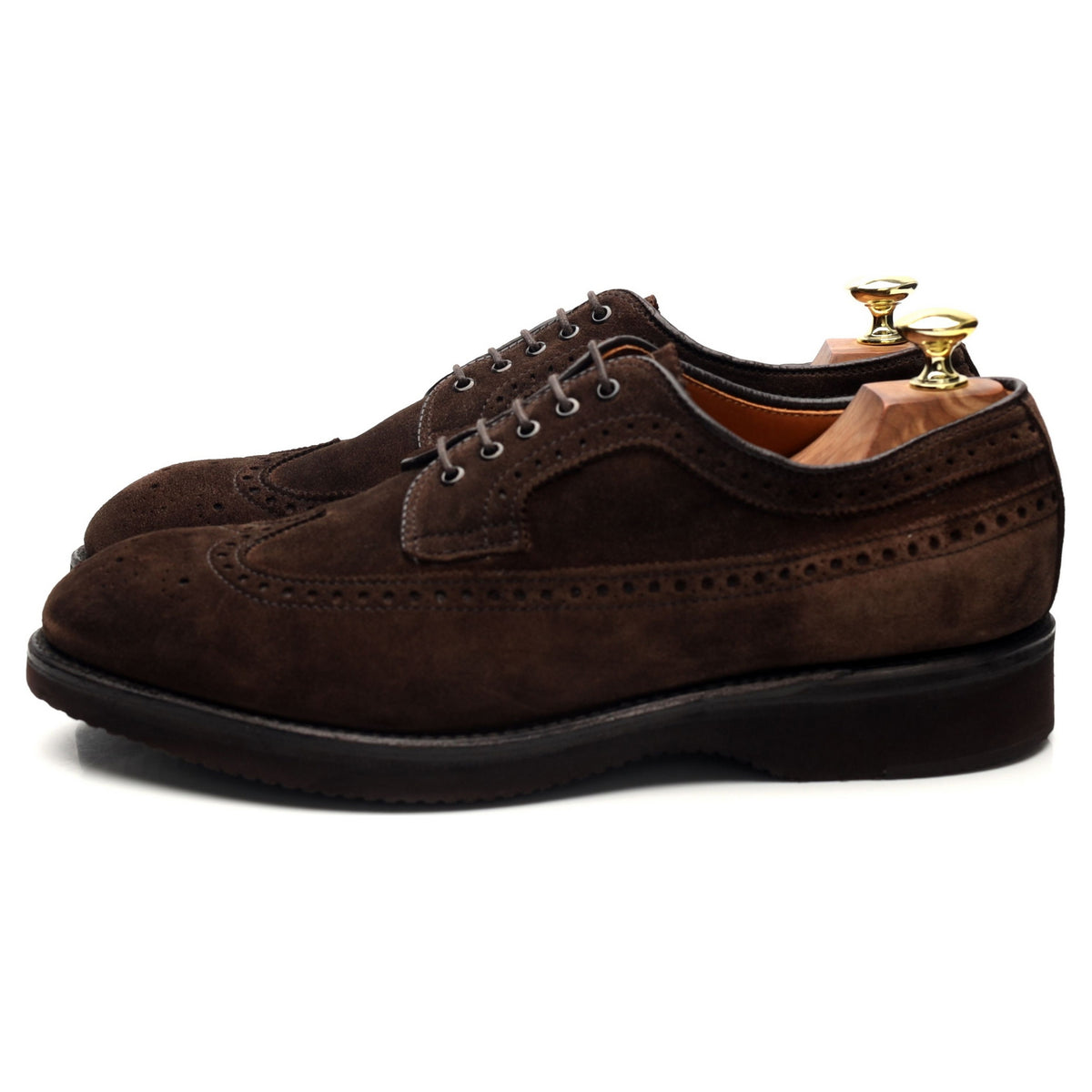 &#39;58802&#39; Dark Brown Suede Derby Brogues UK 7 US 7.5 D