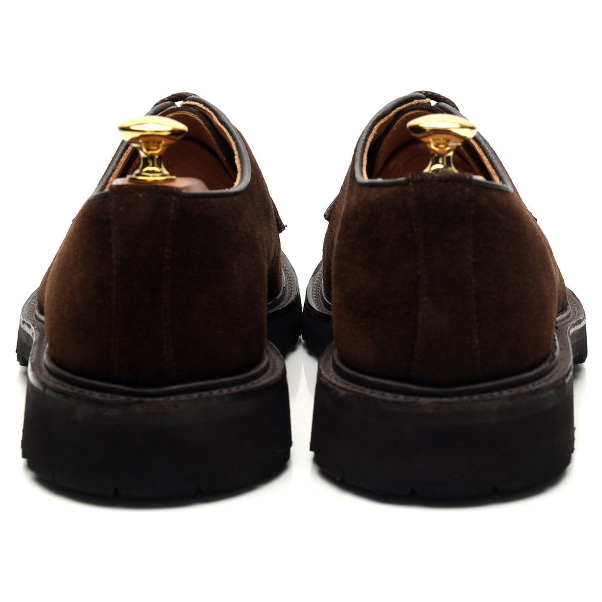 &#39;Stuart&#39; Dark Brown Suede Derby Split Toe UK 6.5