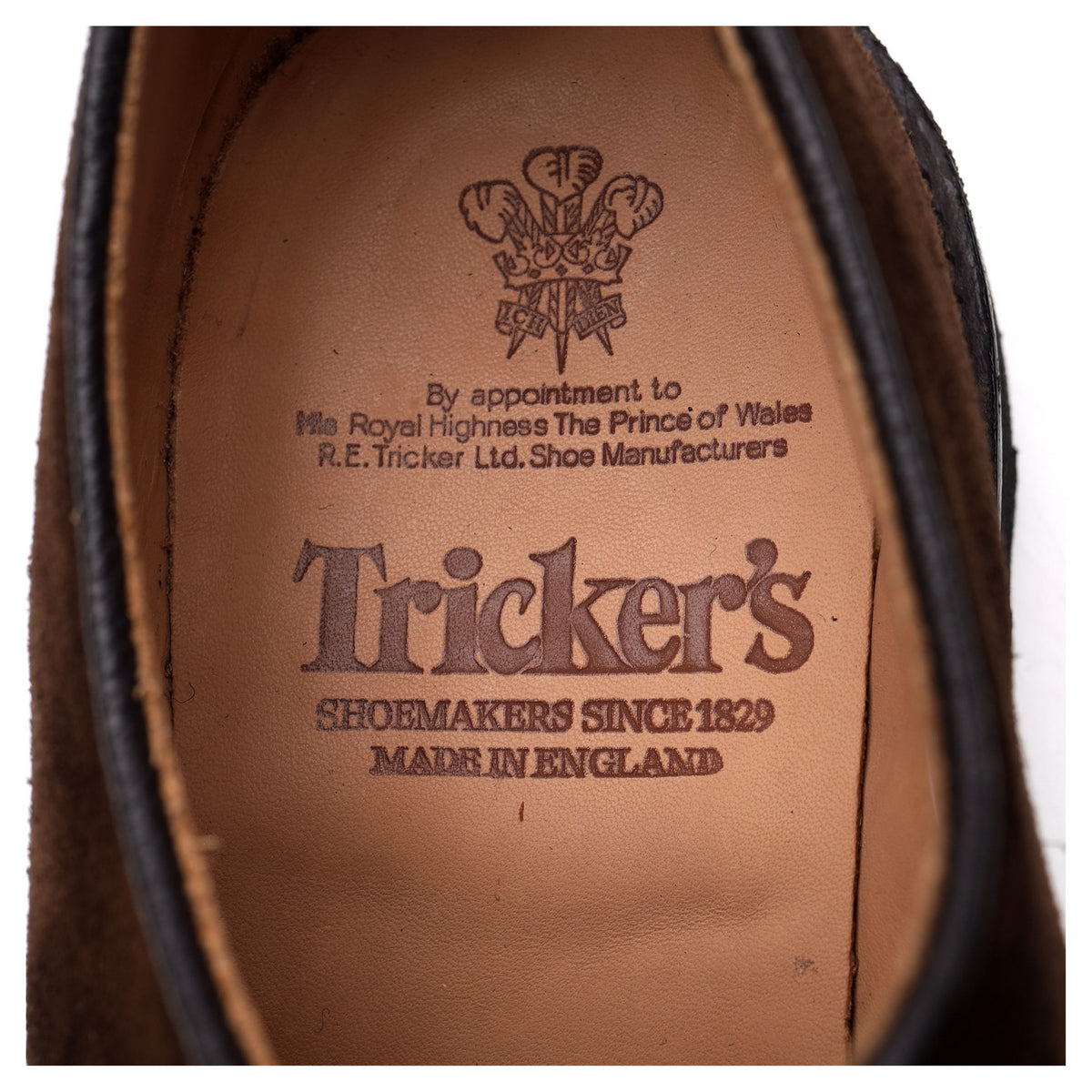 &#39;Stuart&#39; Dark Brown Suede Derby Split Toe UK 6.5