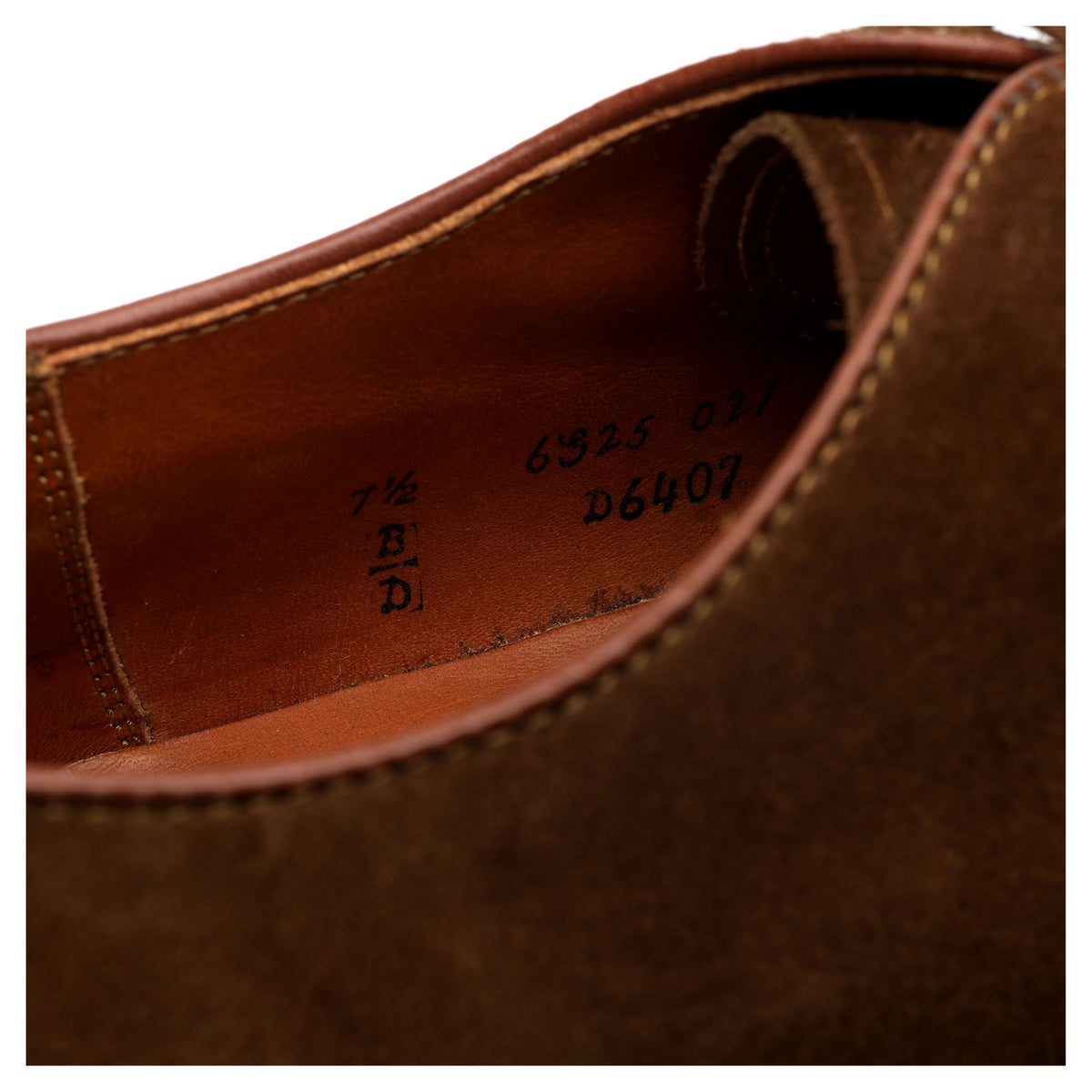 &#39;D6407&#39; Brown Suede Derby UK 7 US 7.5 D