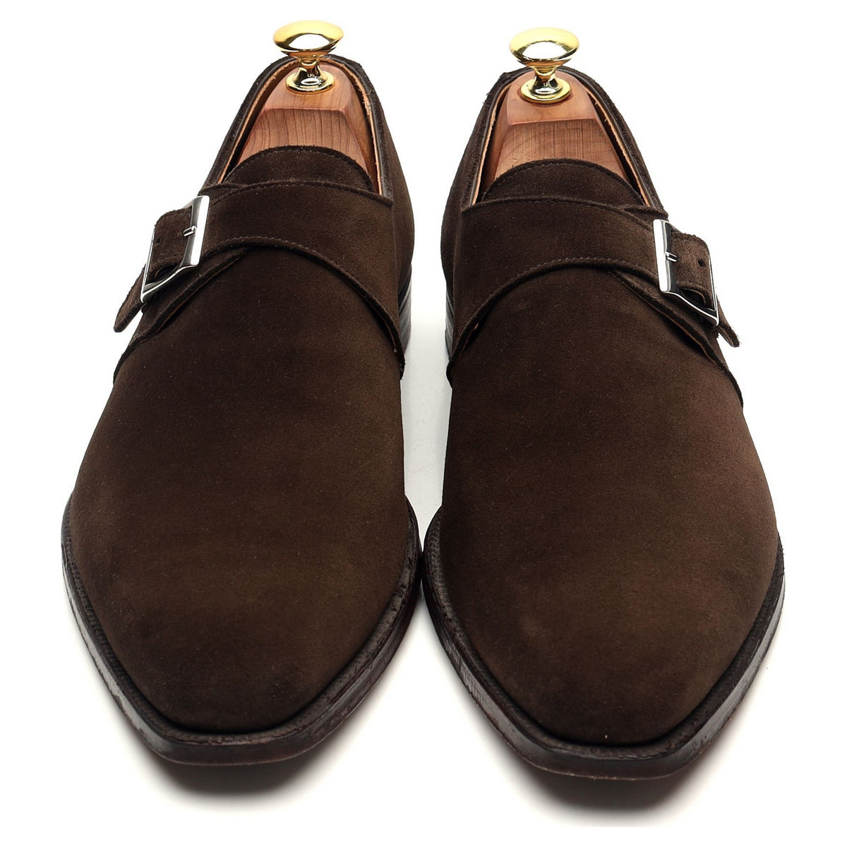 &#39;Monkton&#39; Dark Brown Suede Monk Strap UK 8.5 E