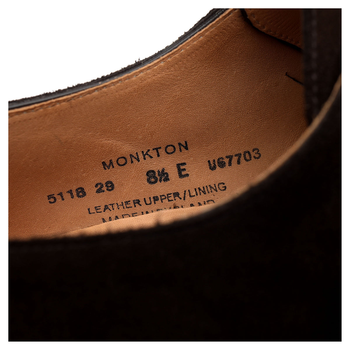 &#39;Monkton&#39; Dark Brown Suede Monk Strap UK 8.5 E