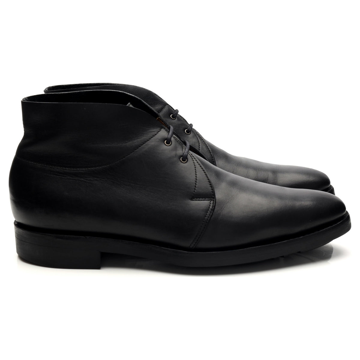 &#39;Romsey II&#39; Black Leather Boots UK 8 E