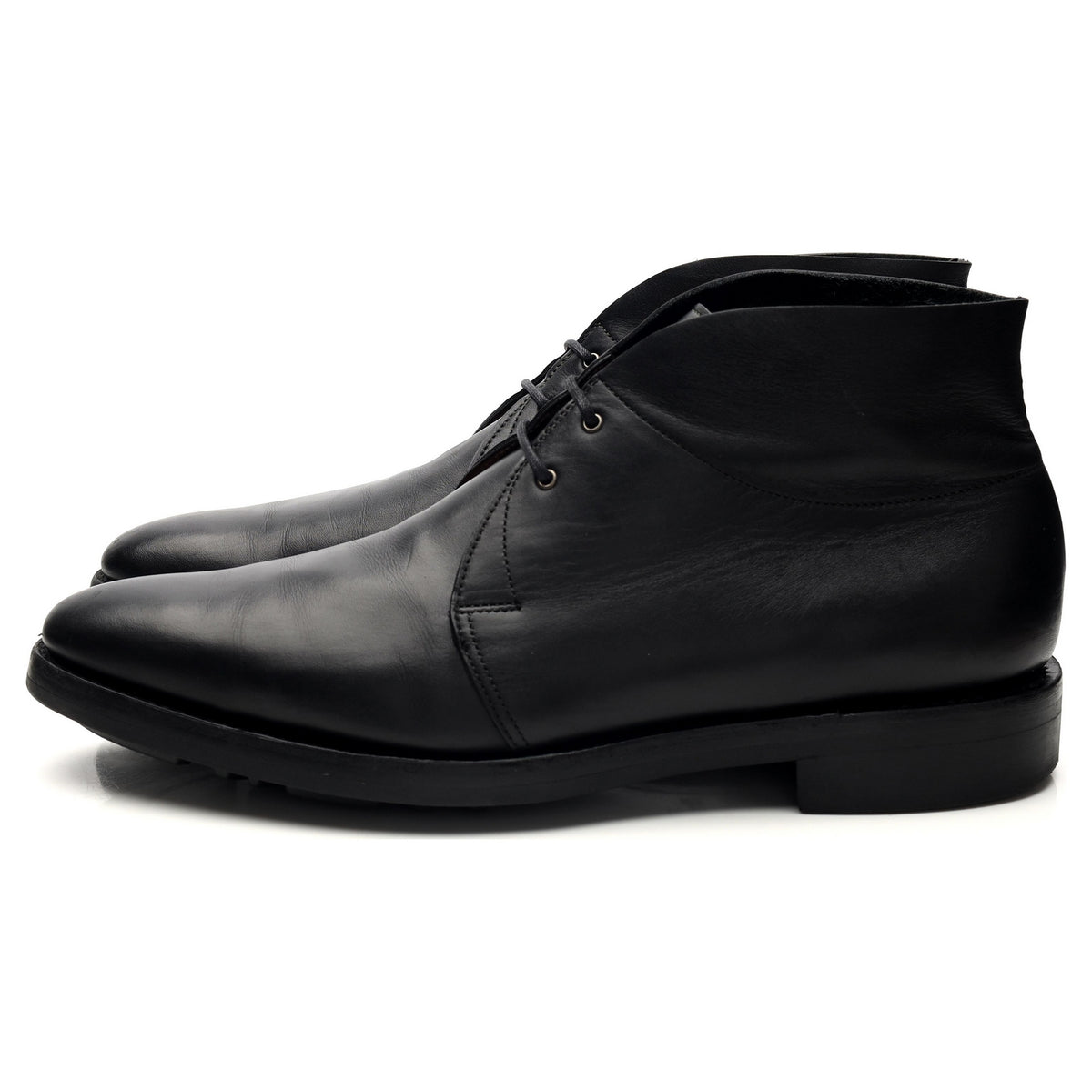 &#39;Romsey II&#39; Black Leather Boots UK 8 E