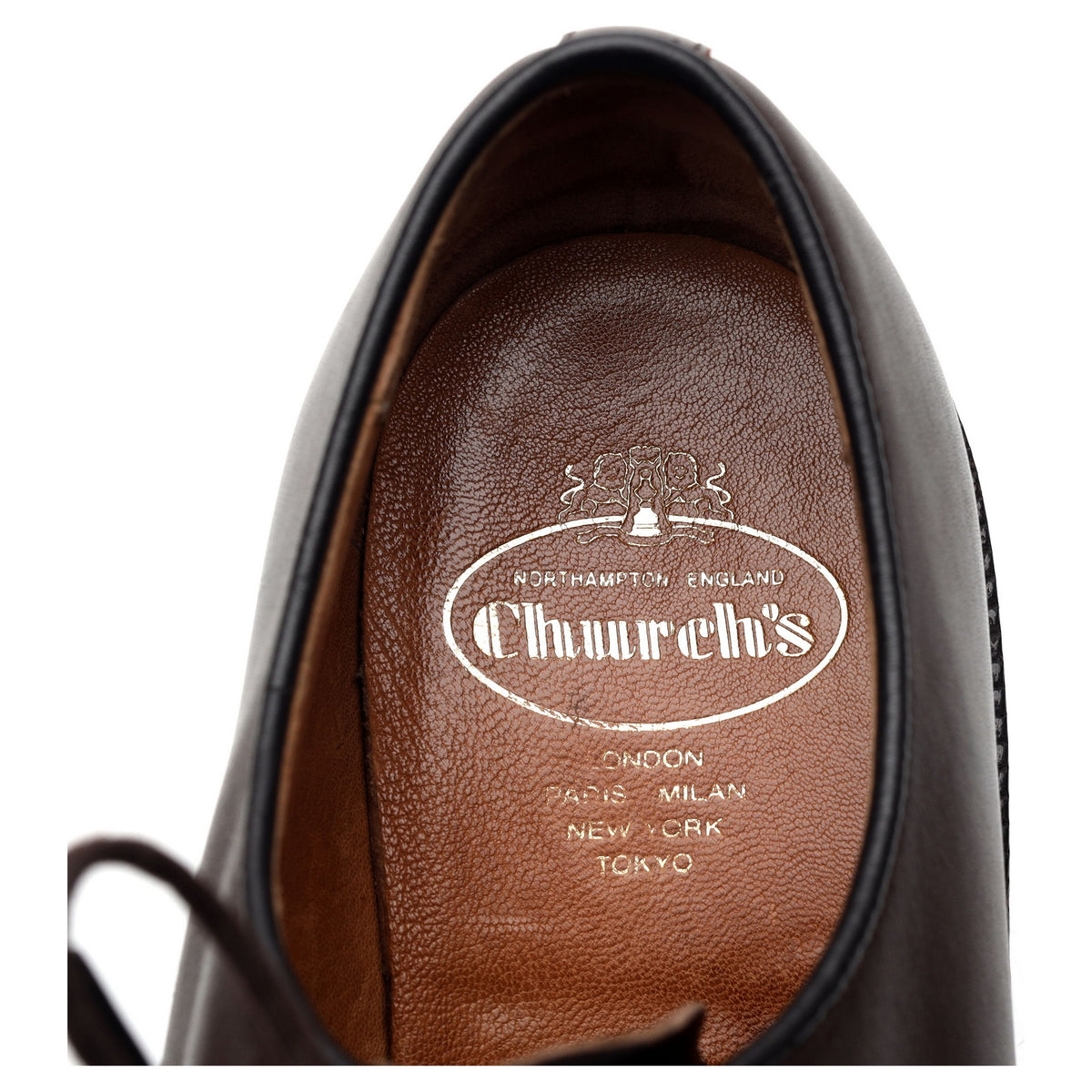 &#39;Chapel&#39; Dark Brown Leather Derby UK 9.5 G