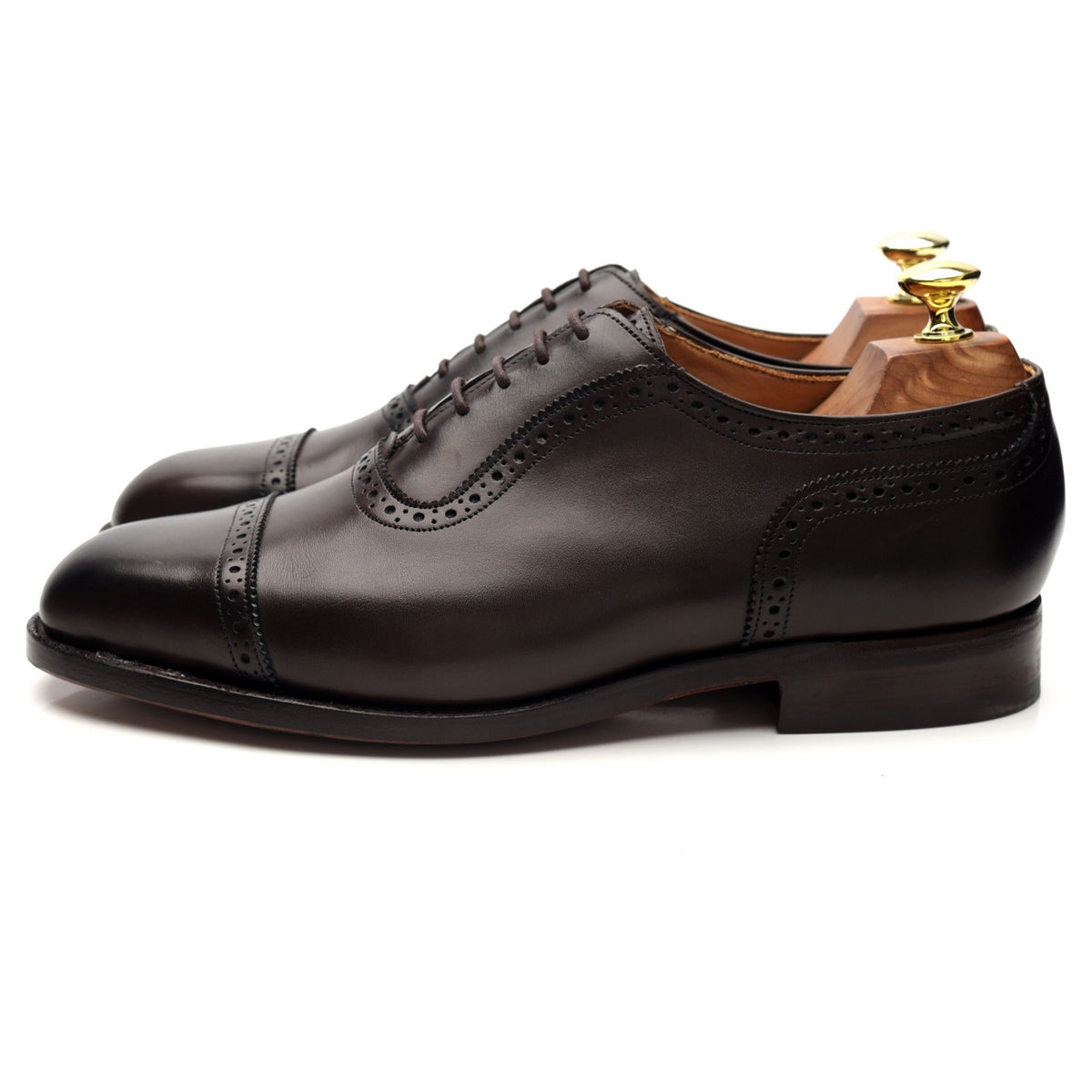 &#39;Belgrave&#39; Dark Brown Leather Oxford Brogue UK 7.5