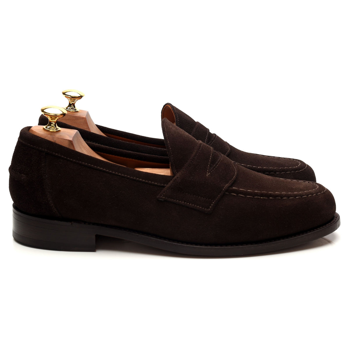 &#39;Aldwych&#39; Dark Brown Suede Loafers UK 10 F