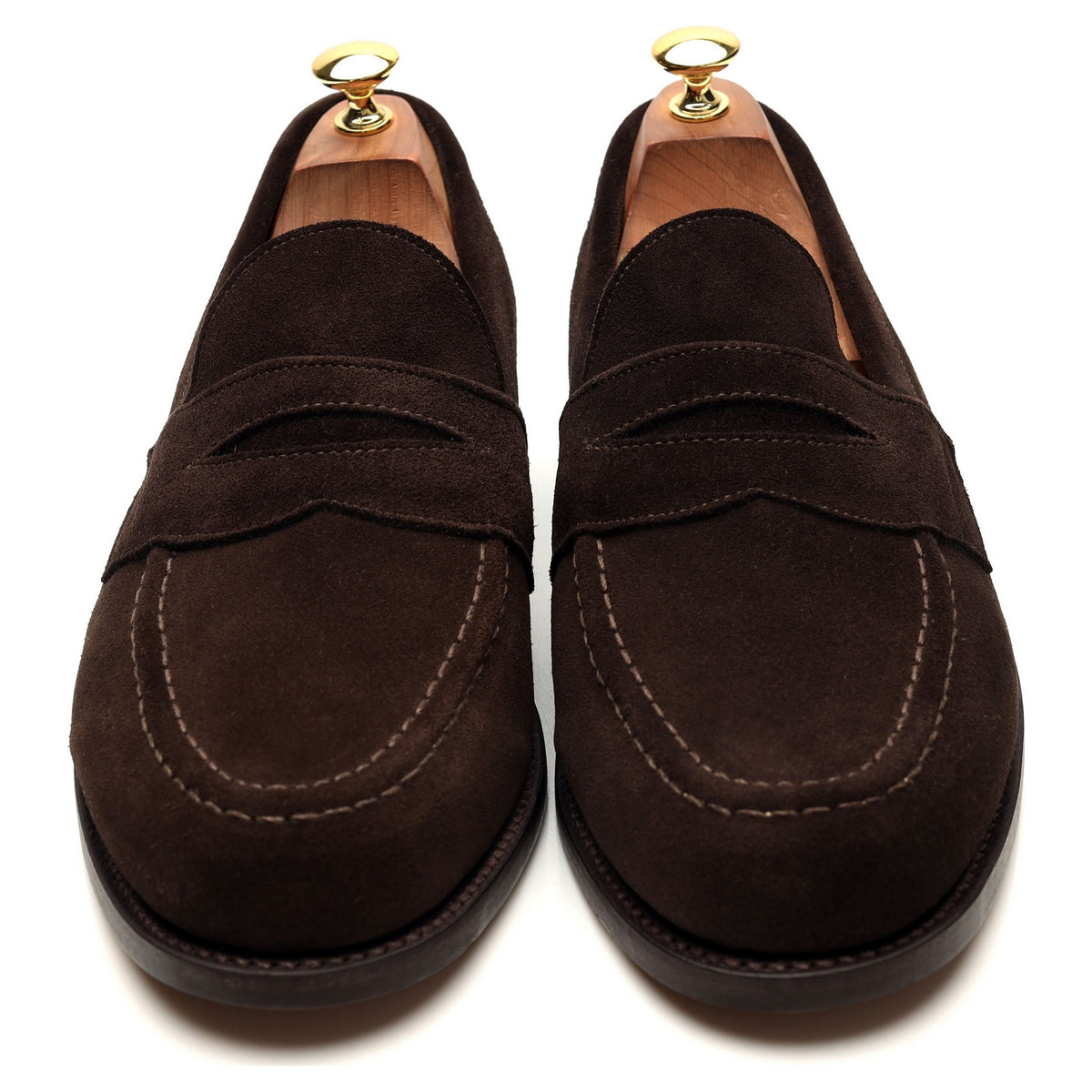 &#39;Aldwych&#39; Dark Brown Suede Loafers UK 10 F