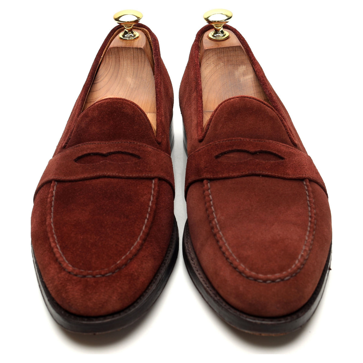 &#39;Madison&#39; Burgundy Suede Loafers UK 8.5 E