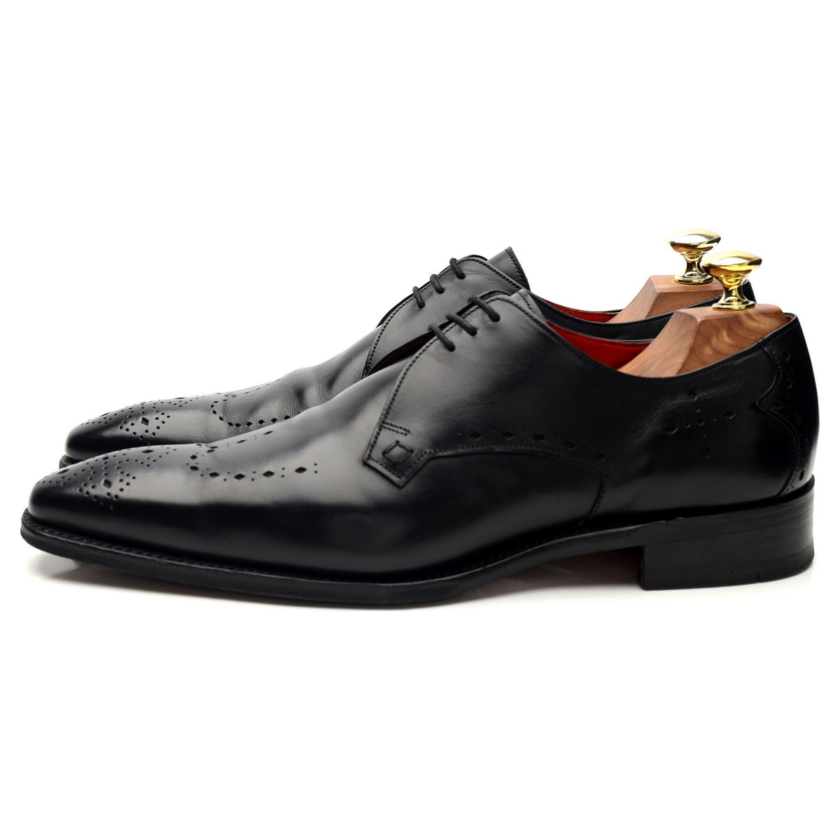 &#39;O&#39;Toole&#39; Black Leather Derby UK 7