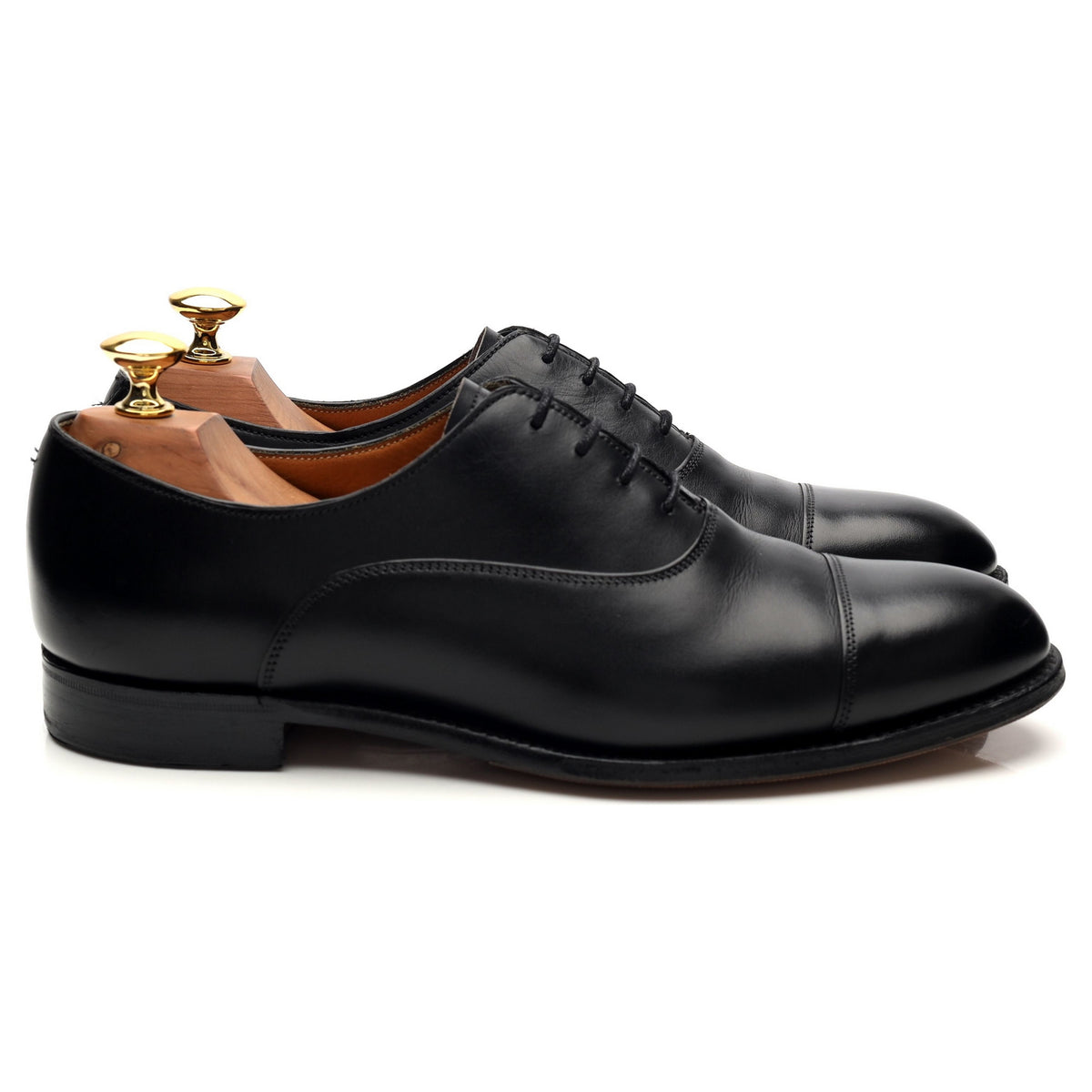 Women&#39;s Black Leather Oxford UK 6 D