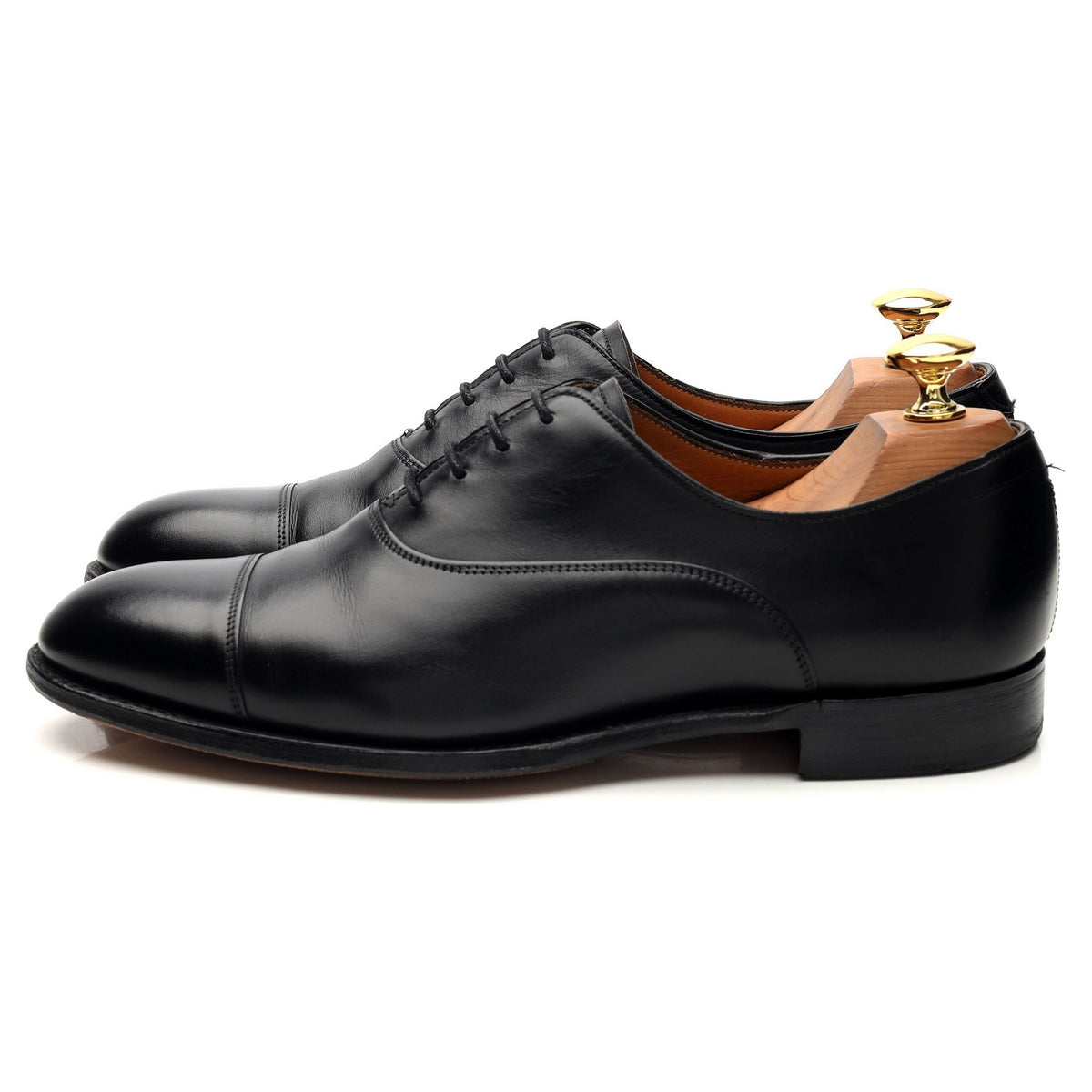 Women&#39;s Black Leather Oxford UK 6 D