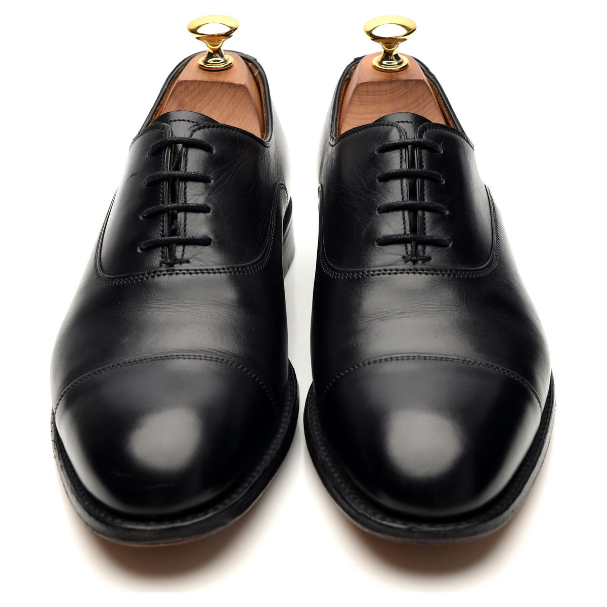 Women&#39;s Black Leather Oxford UK 6 D