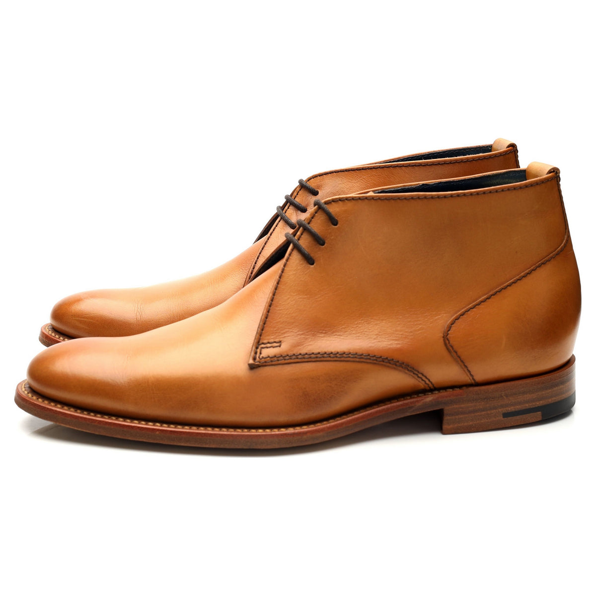 &#39;Lucius&#39; Tan Brown Leather Chukka Boots UK 7 F