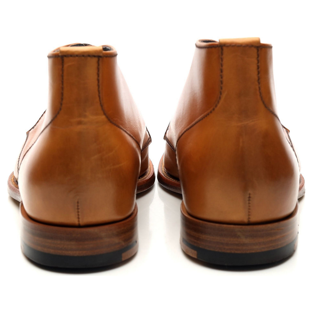 &#39;Lucius&#39; Tan Brown Leather Chukka Boots UK 7 F