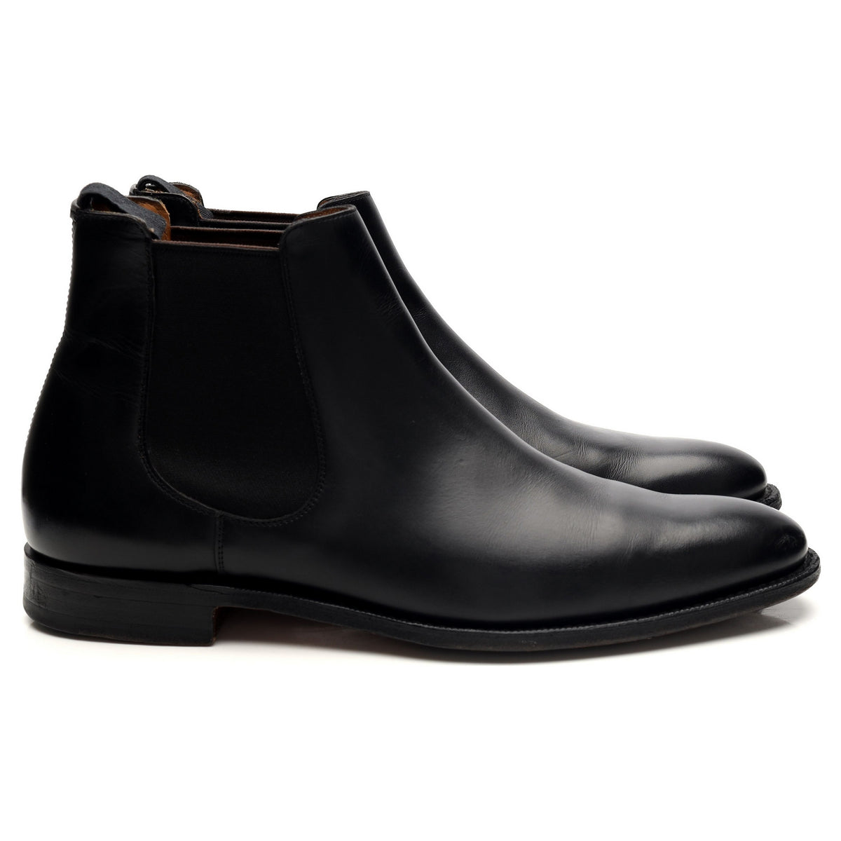 &#39;Houston&#39; Black Leather Chelsea Boot UK 8