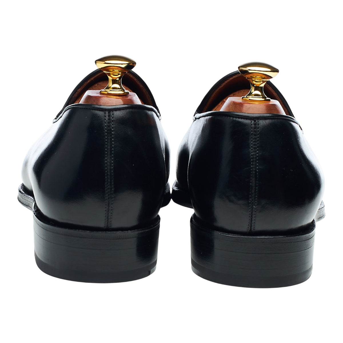 'Corded Loafer' Black Leather Slip On Loafers UK 9