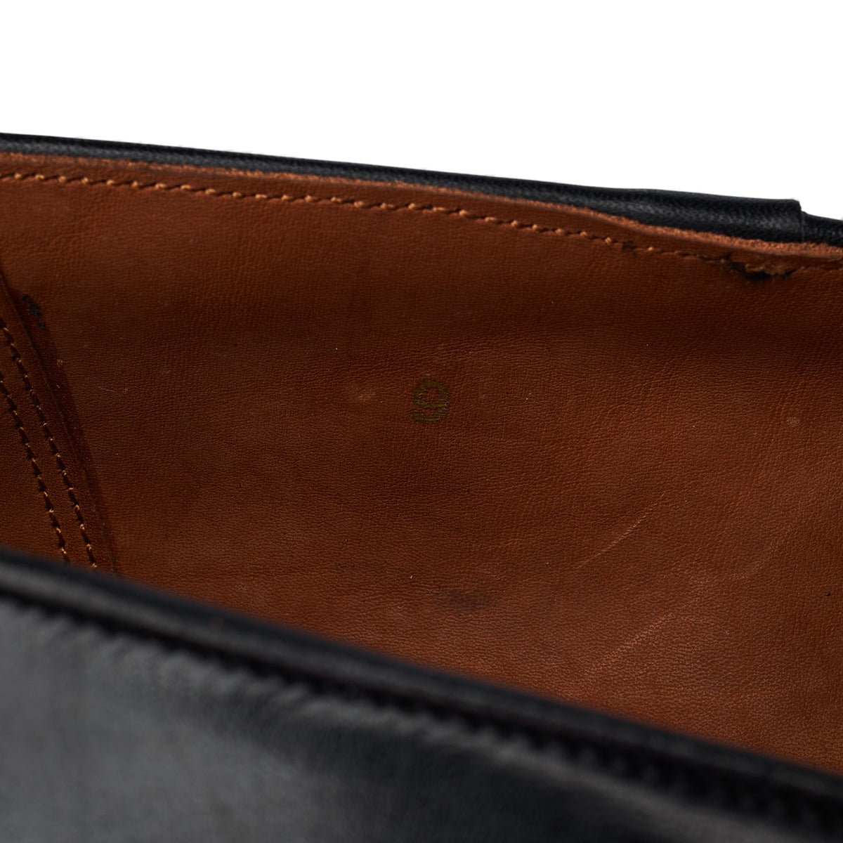 'Corded Loafer' Black Leather Slip On Loafers UK 9