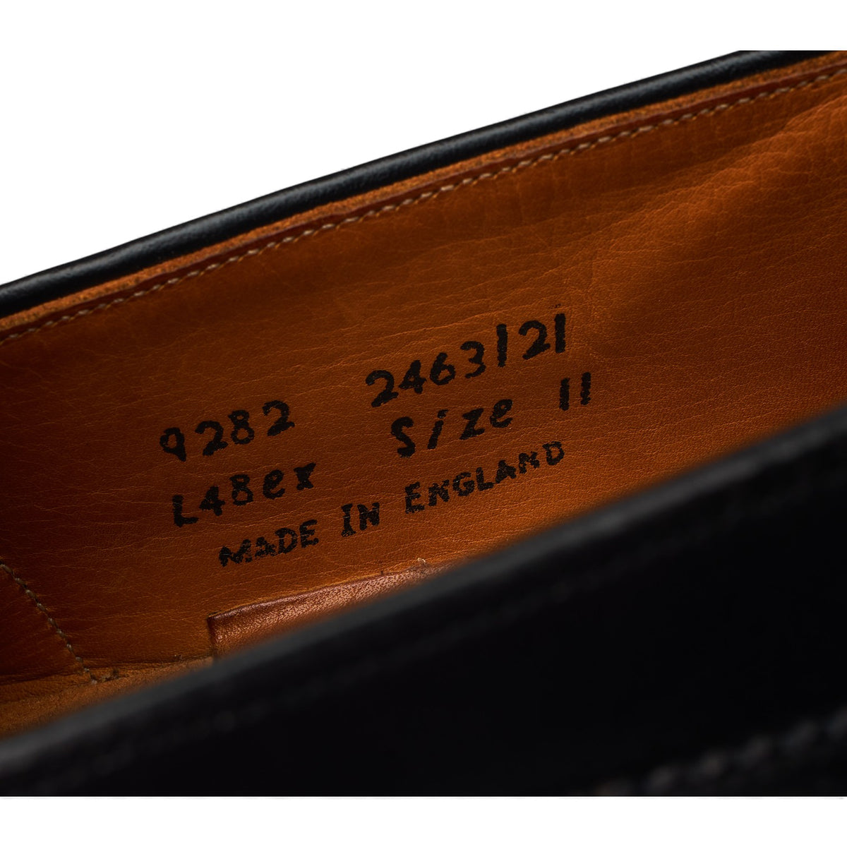 Black Leather Fringed Monk Strap Loafers UK 11 EX