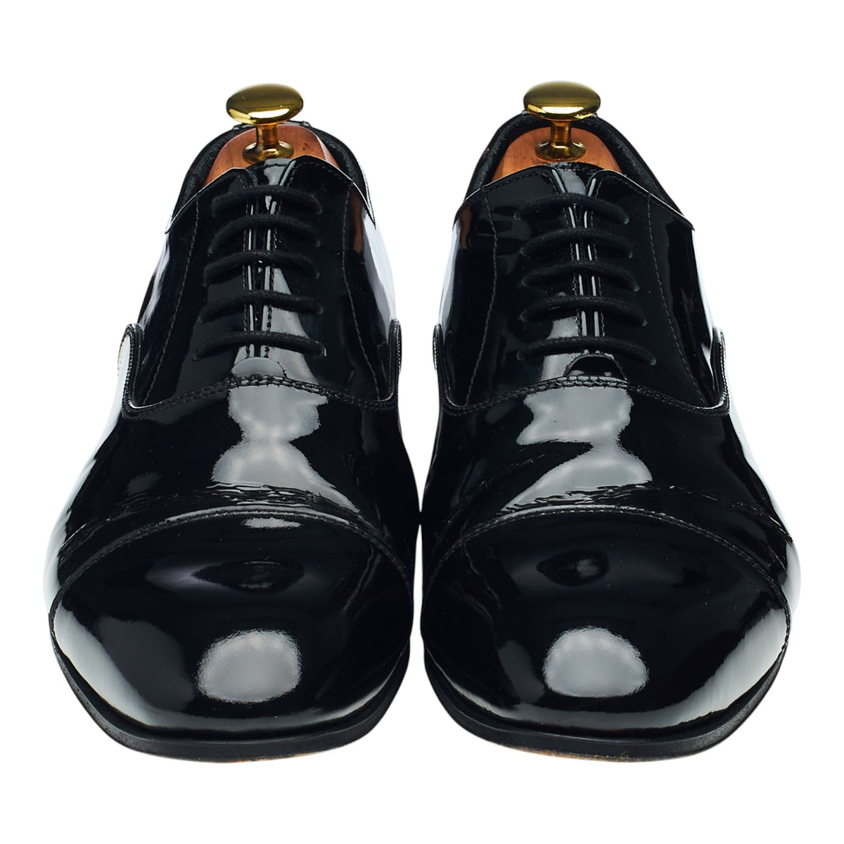 'Aston' Black Patent Leather Oxford UK 8.5