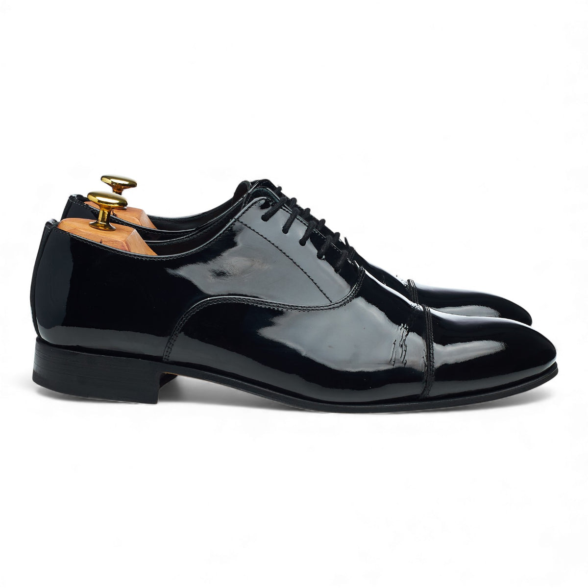 'Aston' Black Patent Leather Oxford UK 8.5