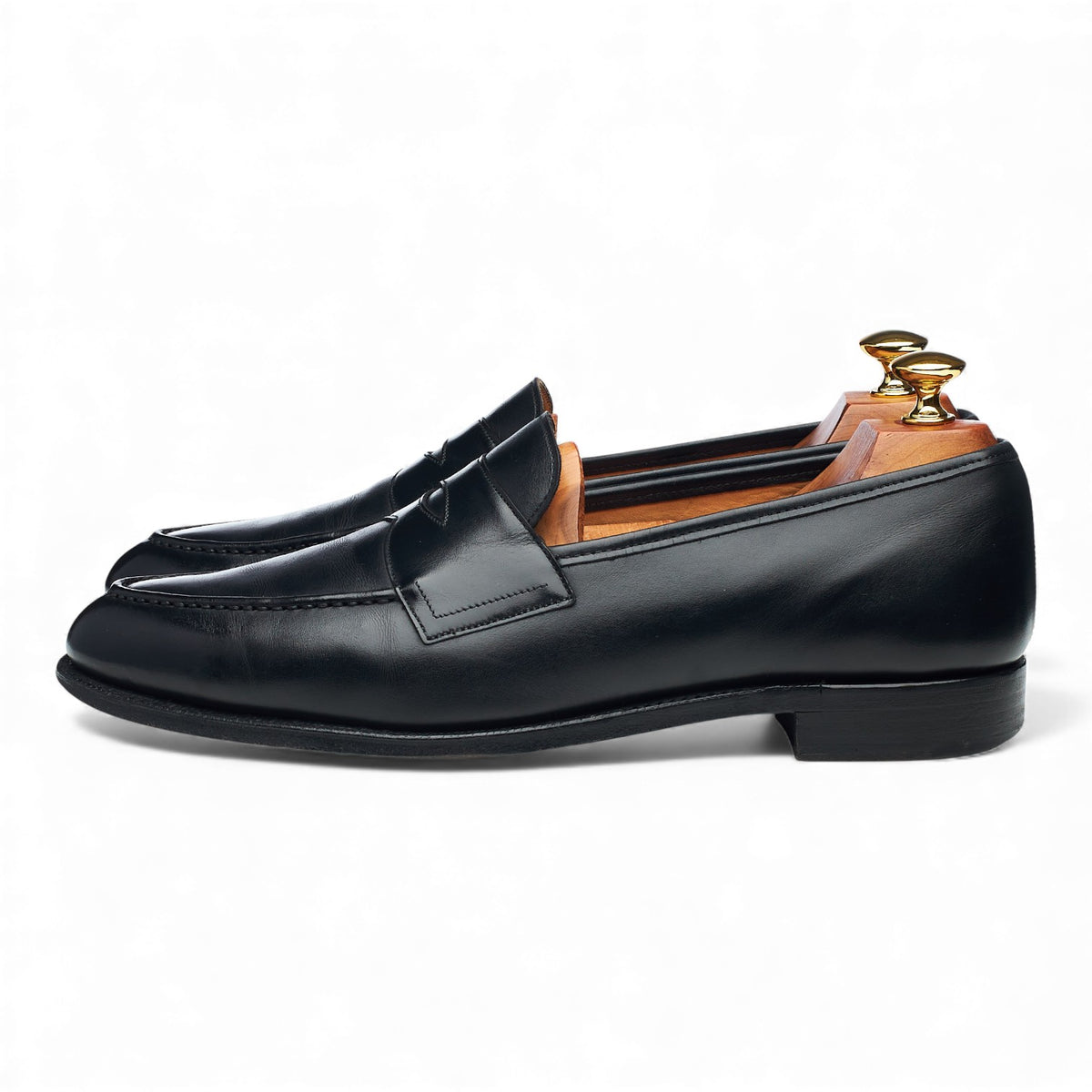 'Ebury' Black Leather Loafers UK 9 F