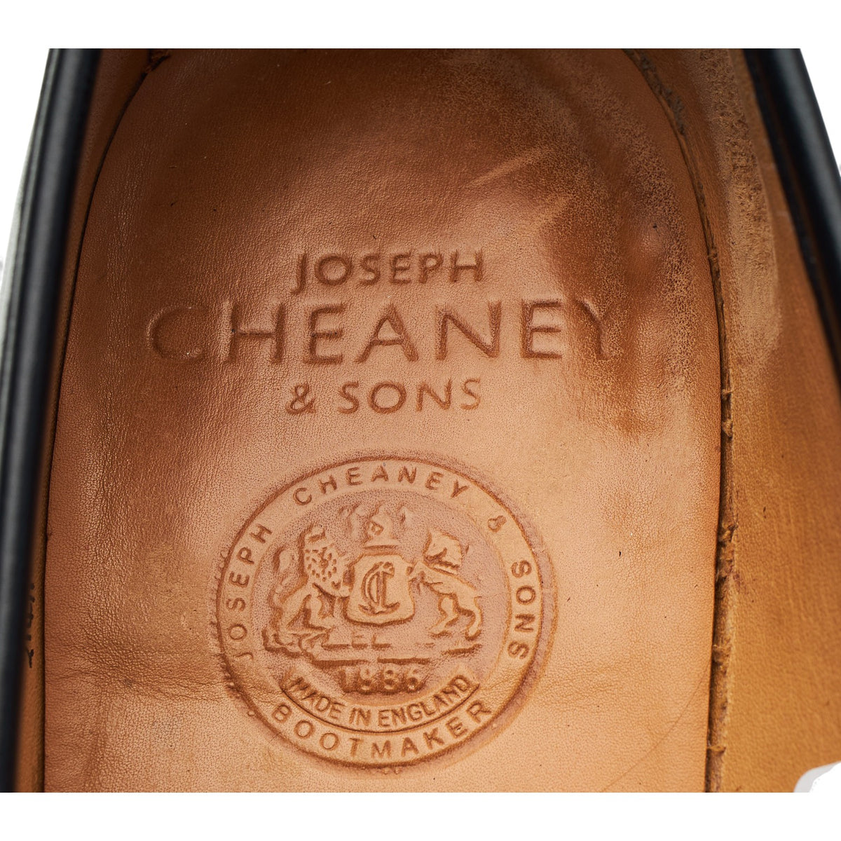 'Ebury' Black Leather Loafers UK 9 F