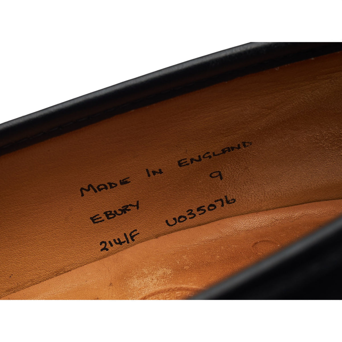 'Ebury' Black Leather Loafers UK 9 F