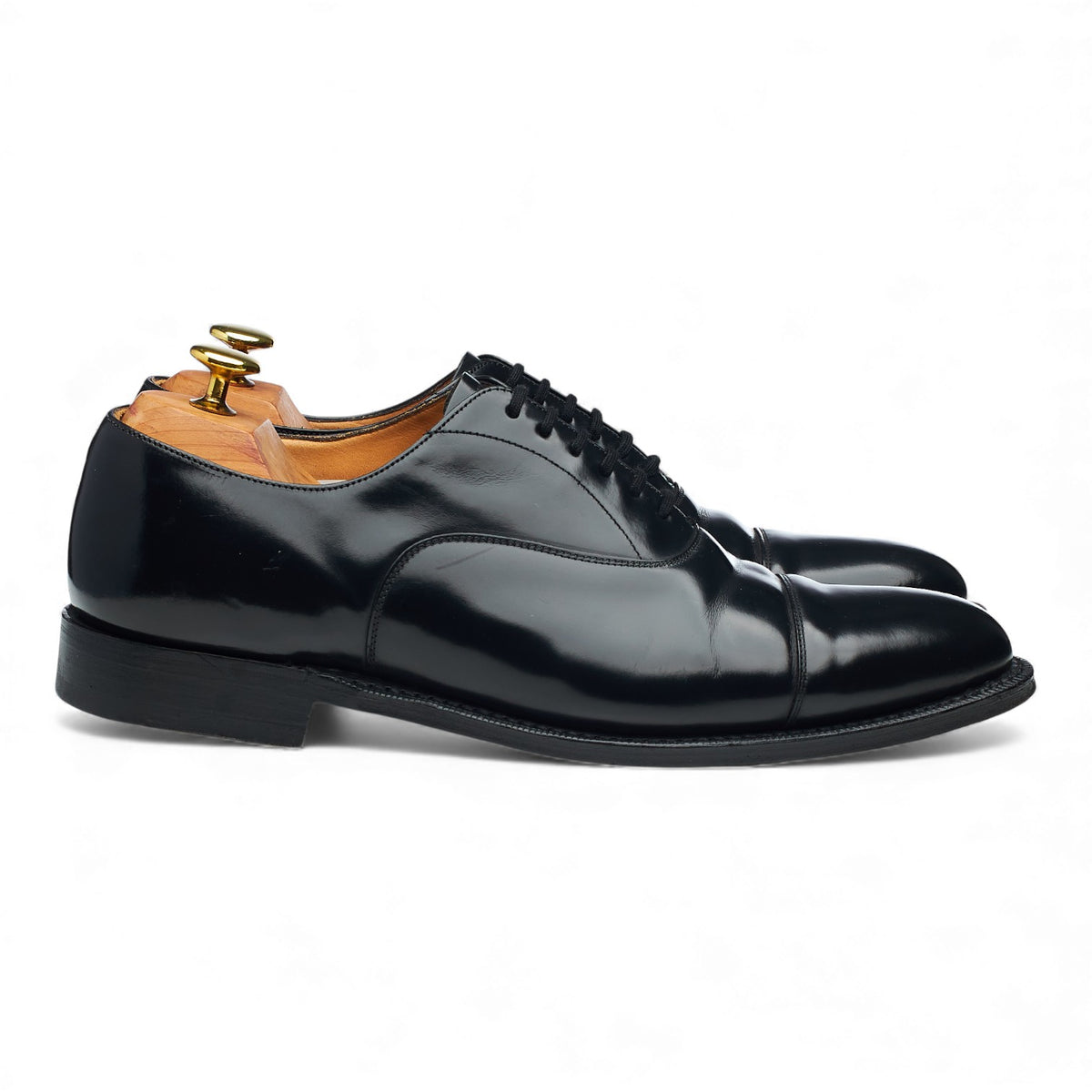 'Hong Kong' Black Leather Oxford UK 8 F