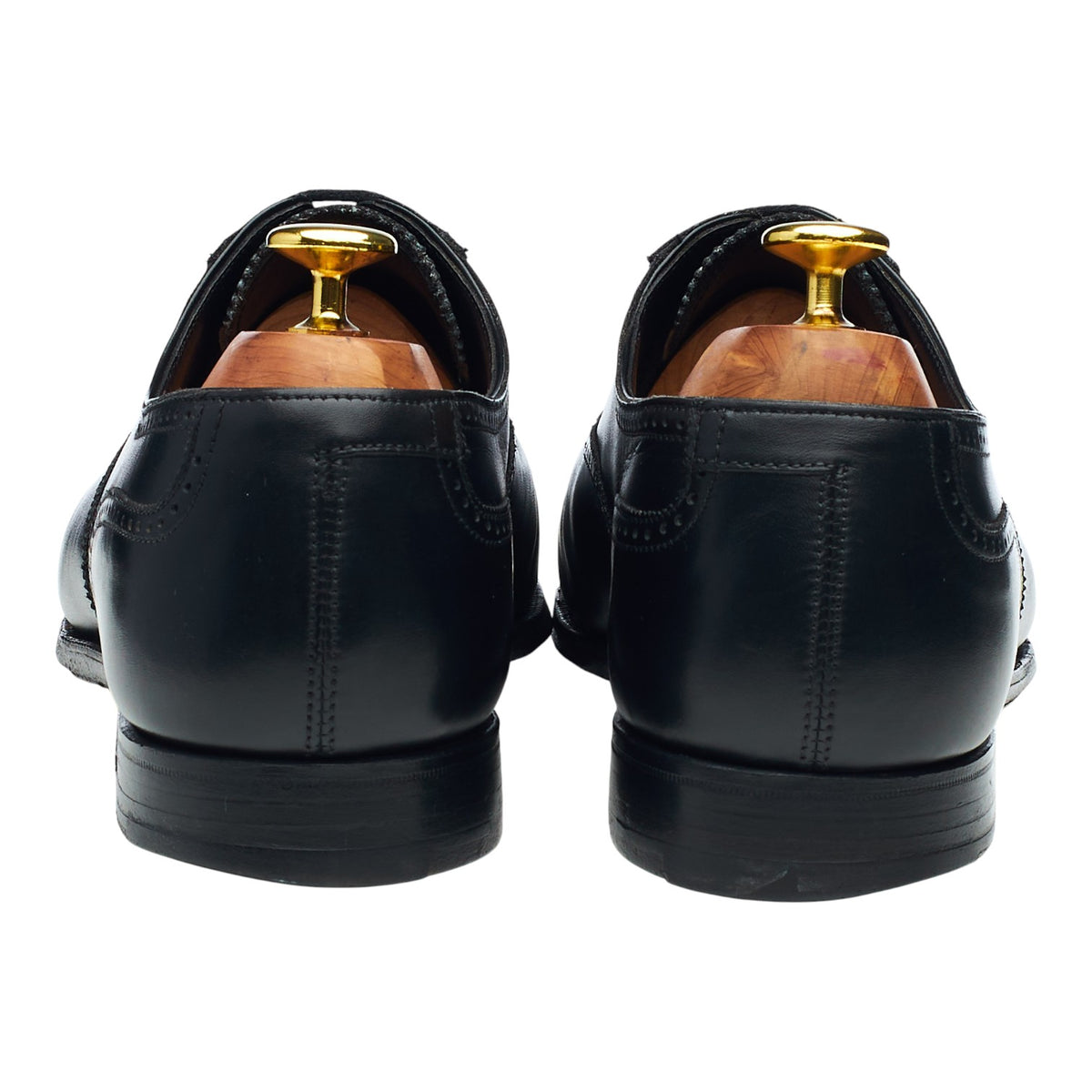 'Selborne' Black Leather Oxford Brogues UK 8 E