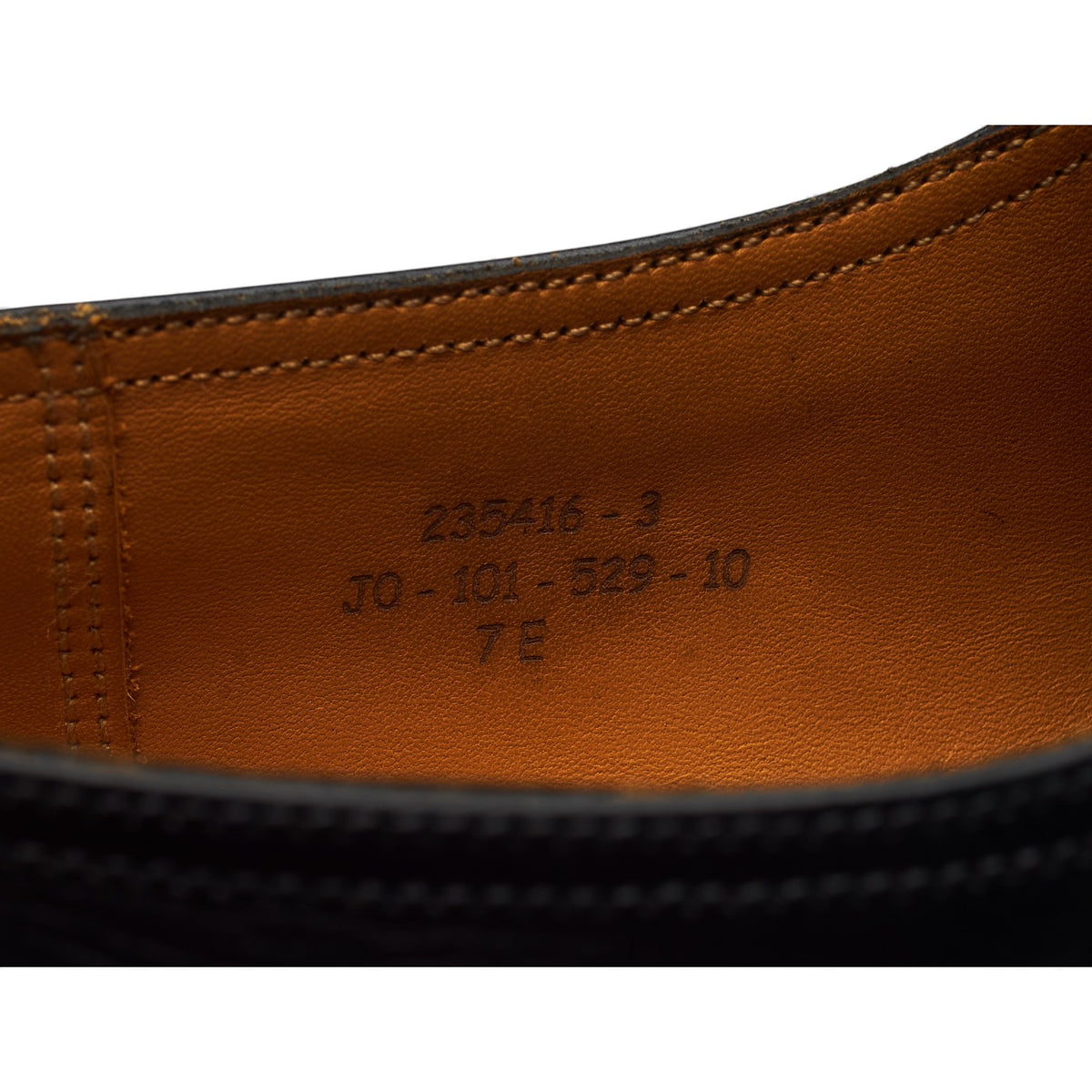 '531' Black Leather Monk Strap 7 E UK 7.5