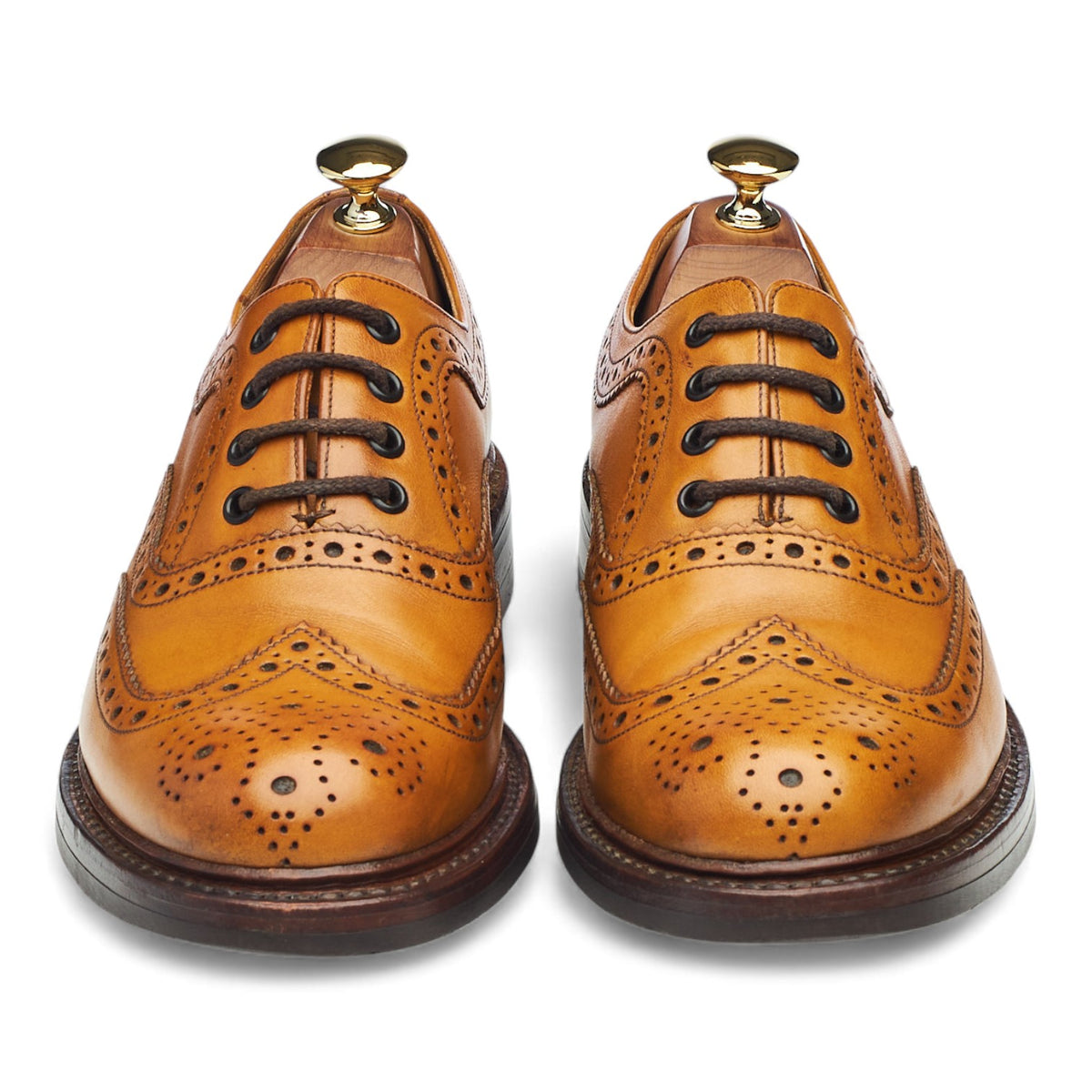 1880 'Edward' Tan Brown Leather Oxford Brogues UK 6 G