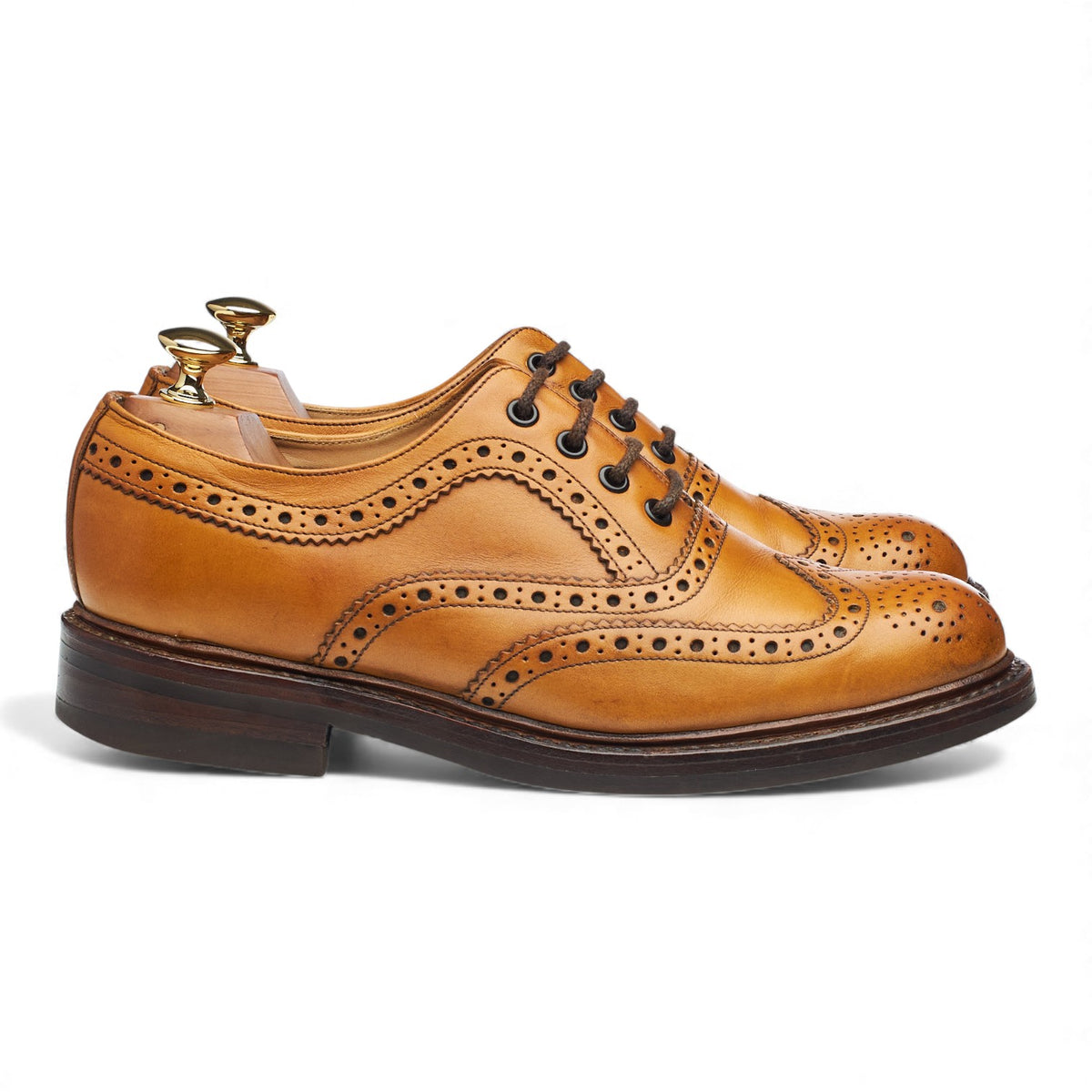 1880 'Edward' Tan Brown Leather Oxford Brogues UK 6 G