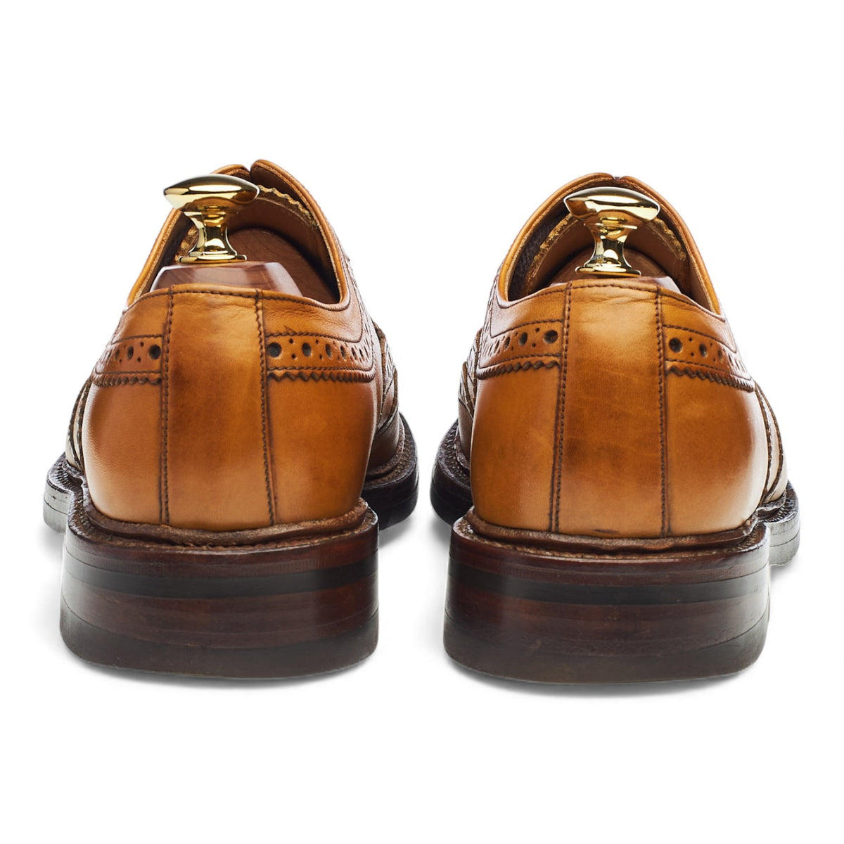 1880 'Edward' Tan Brown Leather Oxford Brogues UK 6 G
