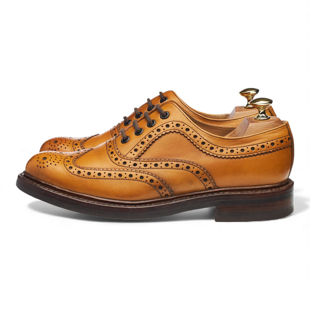 1880 'Edward' Tan Brown Leather Oxford Brogues UK 6 G