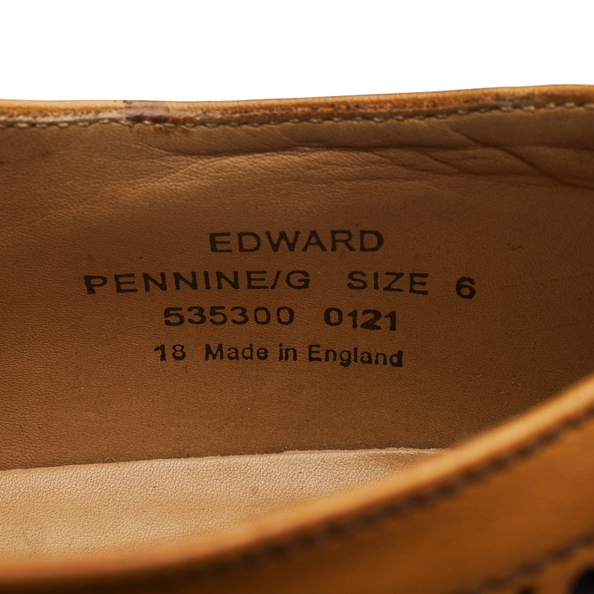 1880 'Edward' Tan Brown Leather Oxford Brogues UK 6 G