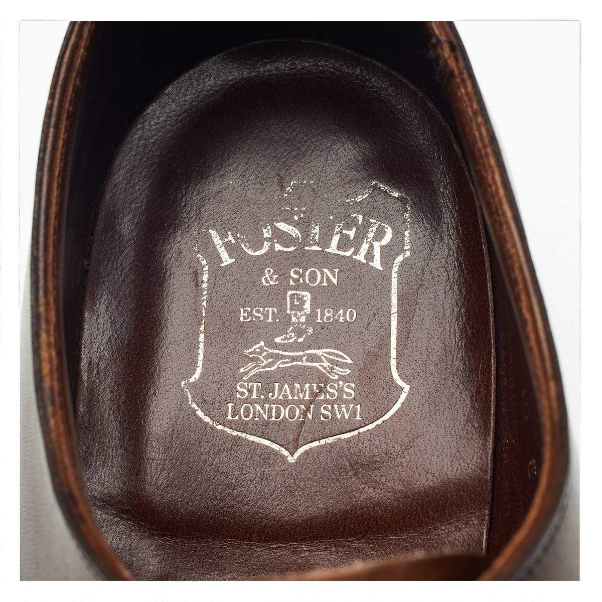 'Albemarle' Dark Brown Leather Wholecut Oxford UK 10 E