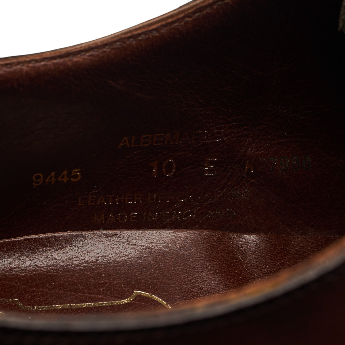 'Albemarle' Dark Brown Leather Wholecut Oxford UK 10 E